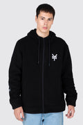 Poleron Zip Polar Stencil Negro Zoo York