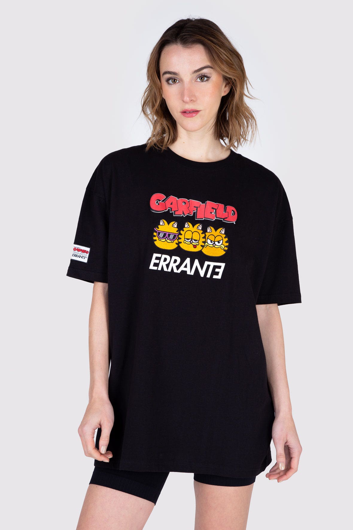 Polera M/C Garfield Triple Ego Negro ERRANTE 