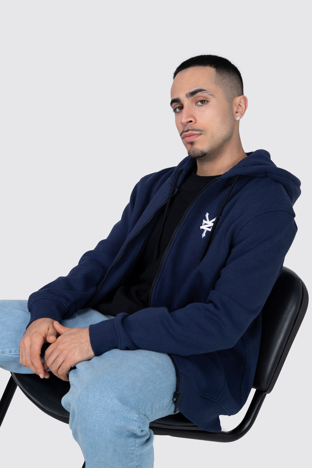 Poleron Zip Original Flow Azul Zoo York 