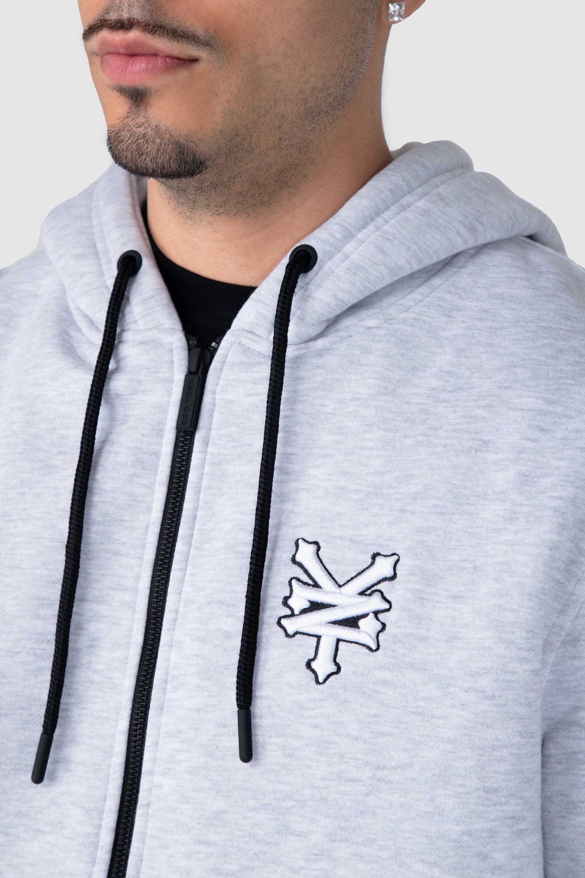 Poleron Zip Original Flow Gris Zoo York 