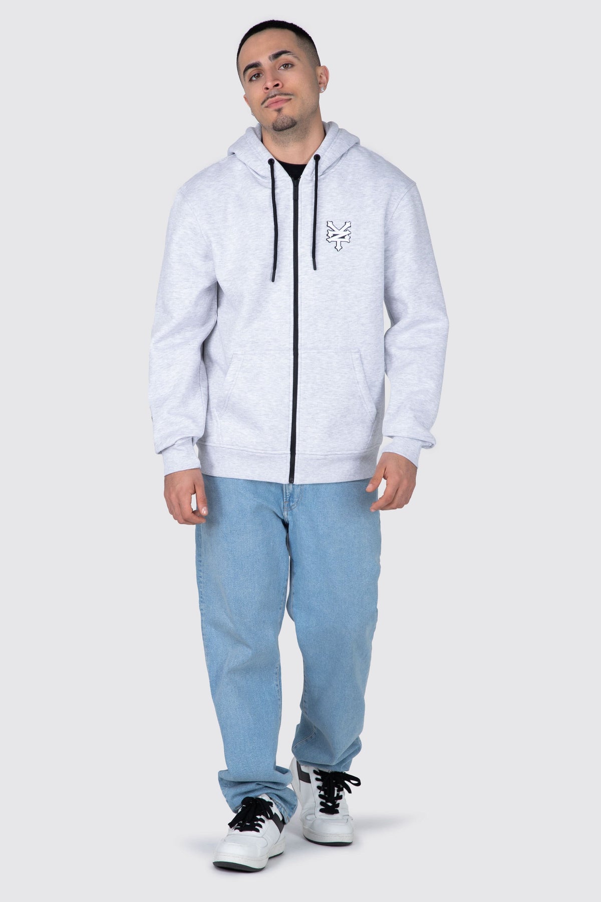 Poleron Zip Original Flow Gris Zoo York 
