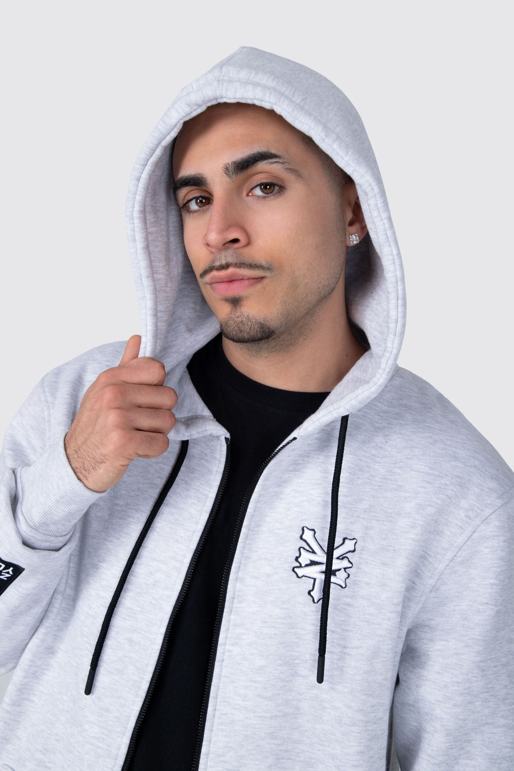 Poleron Zip Original Flow Gris Zoo York 
