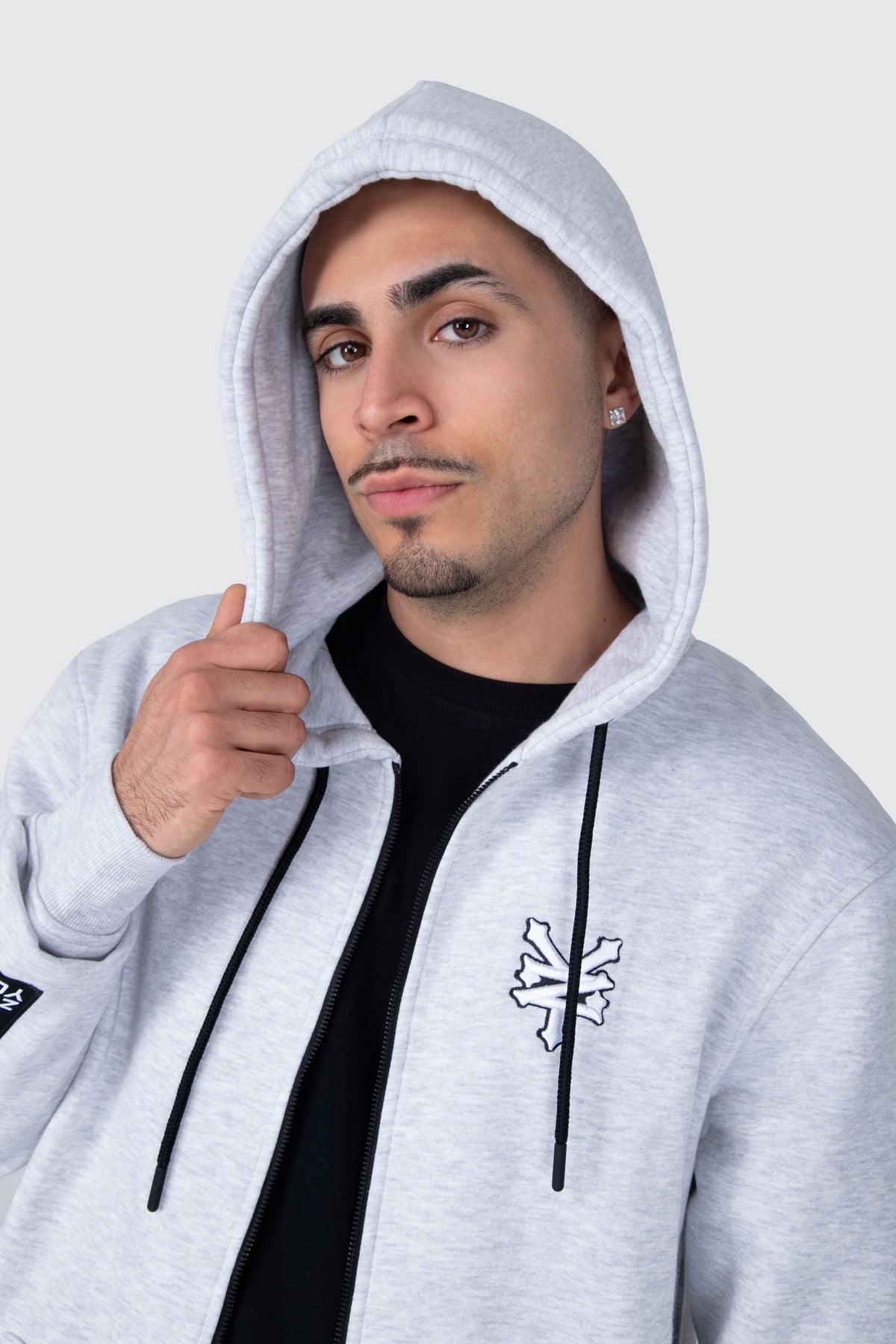 Poleron Zip Original Flow Gris Zoo York 