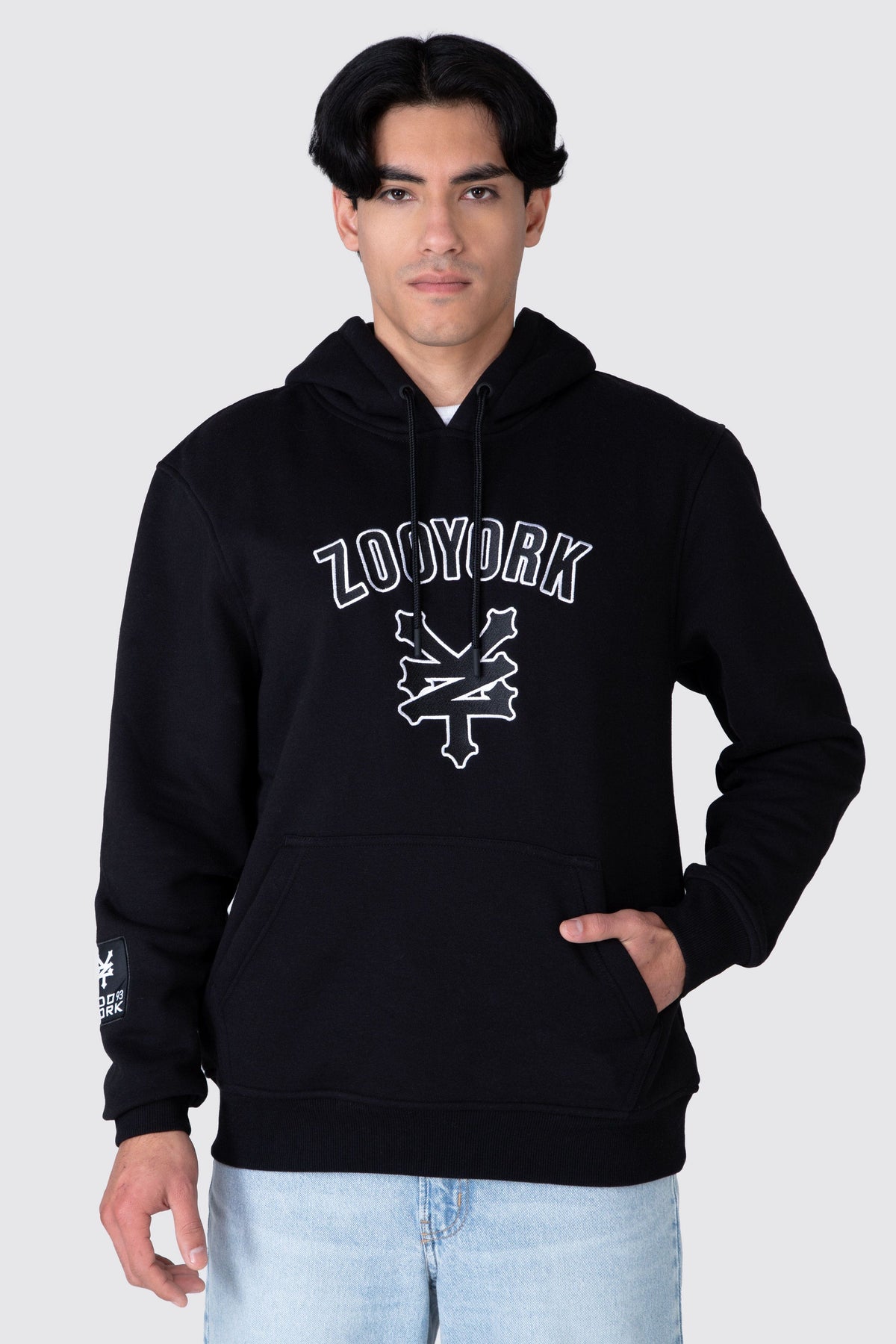Poleron Hood Custom Negro Zoo York 