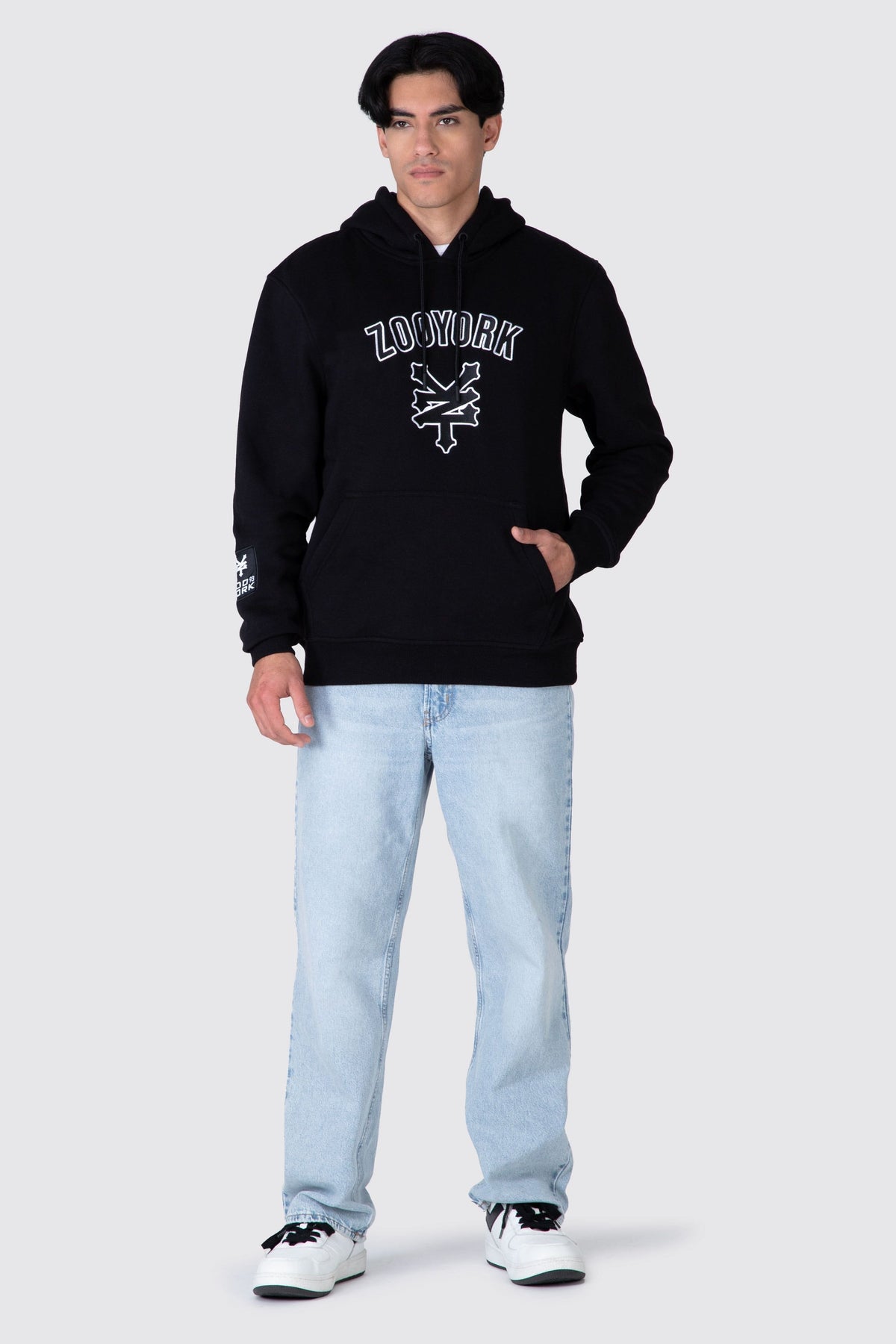 Poleron Hood Custom Negro Zoo York 