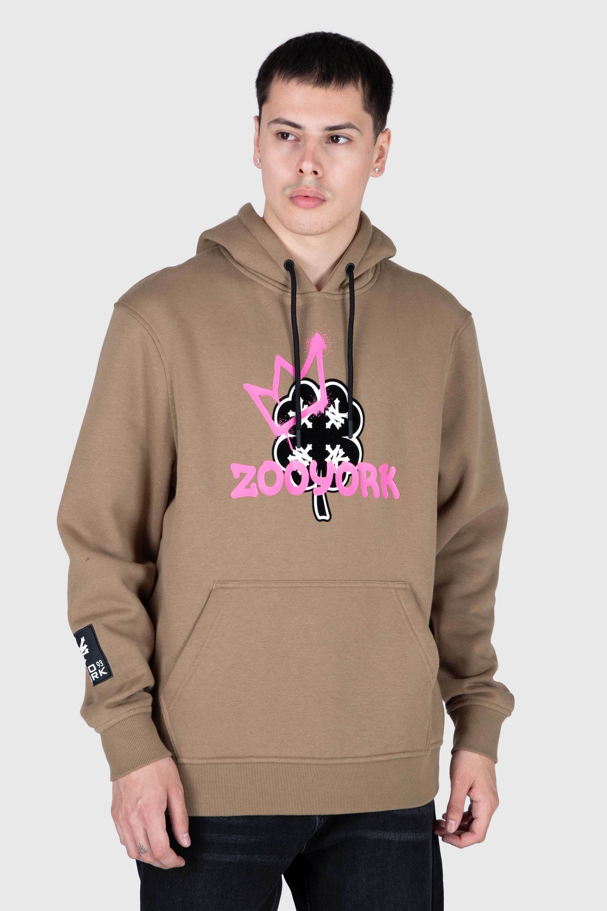 Poleron Hood Lucky King Café Zoo York 