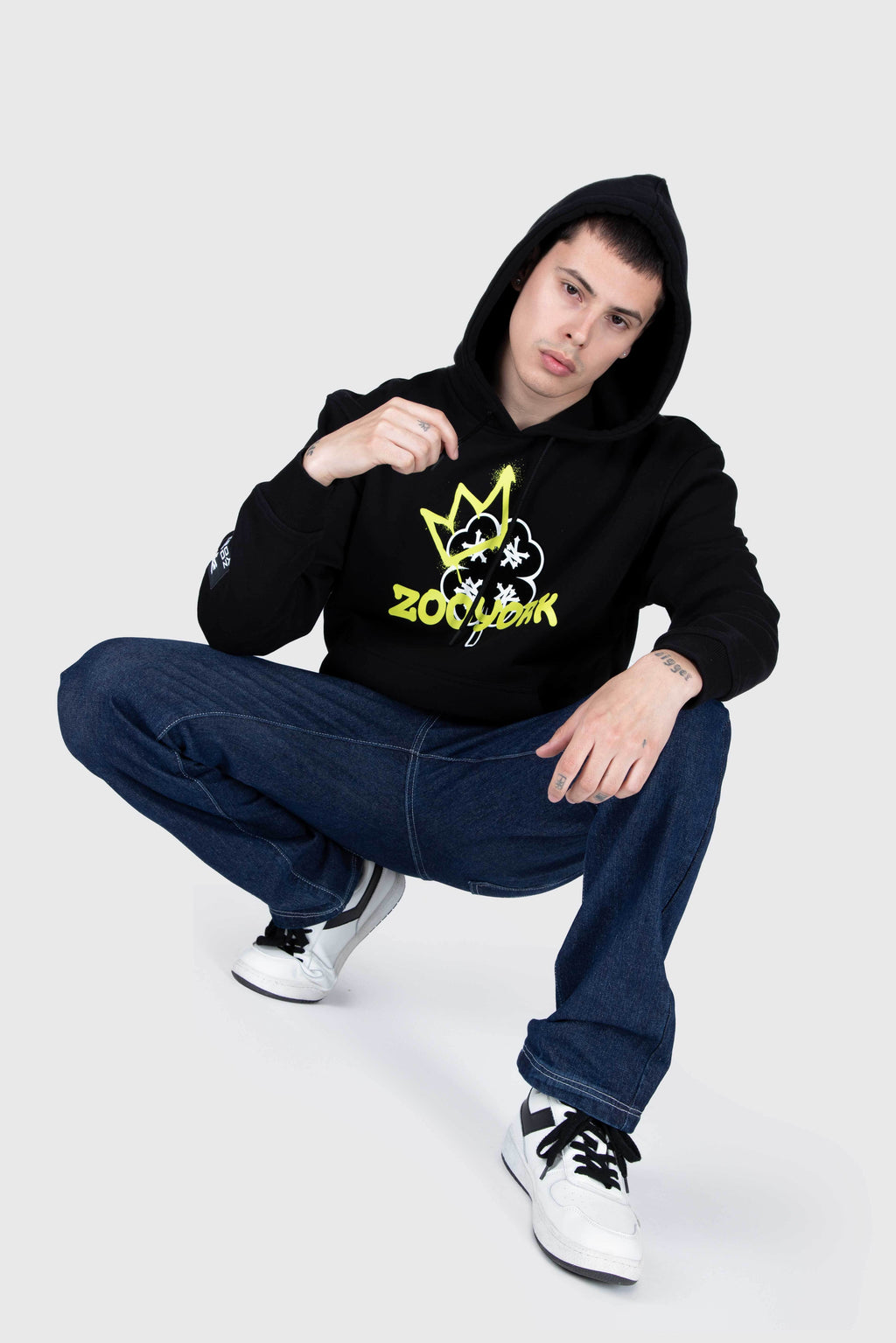 Poleron Hood Lucky King Negro Zoo York 