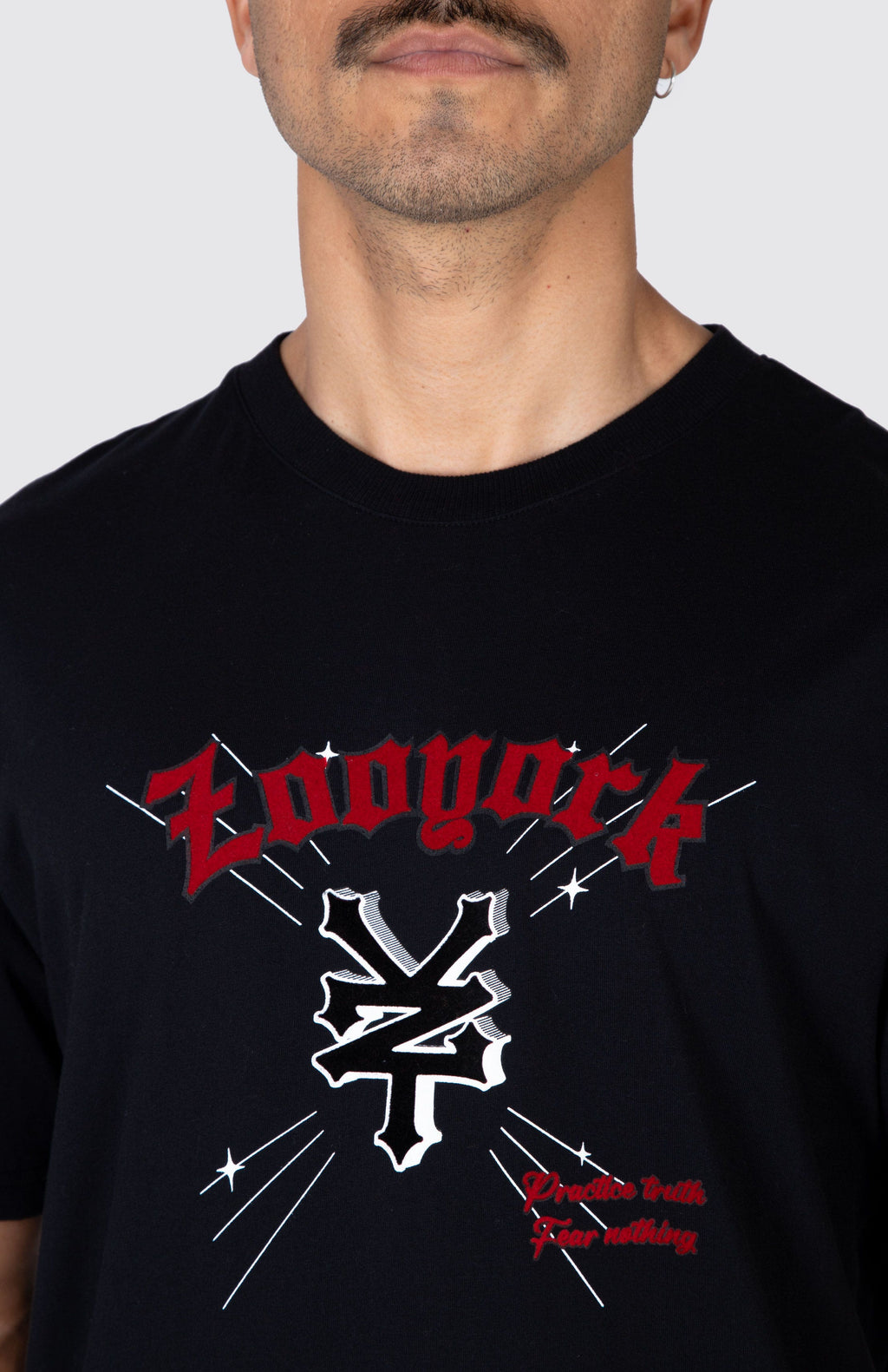 Polera M/C Fire Negro Zoo York 