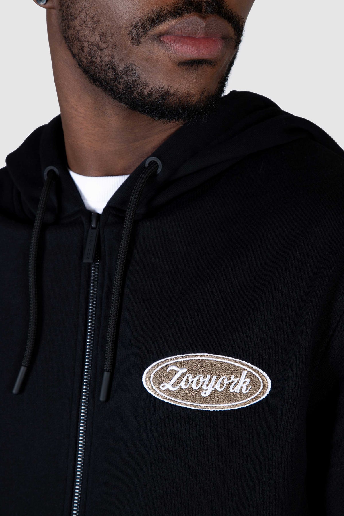 Poleron Zip Skate Group Negro Zoo York