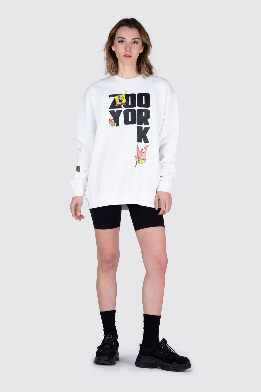 Poleron Crew Neck Bob Esponja Drop B Blanco Zoo York
