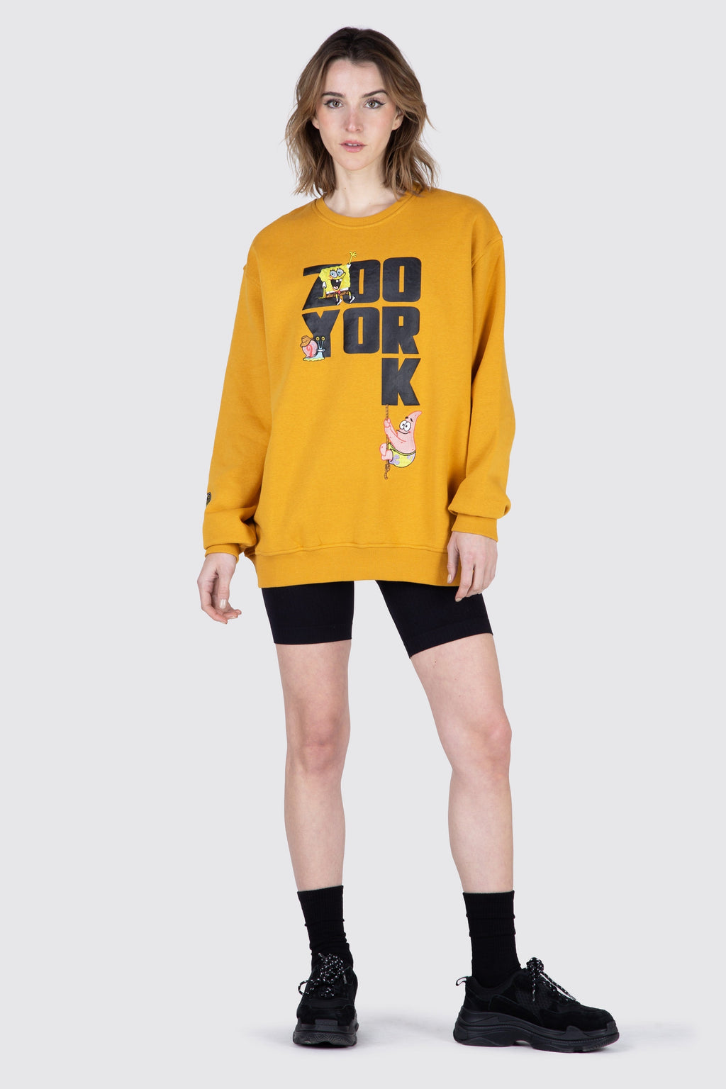 Poleron Crew Neck Bob Esponja Drop B Mostaza Zoo York