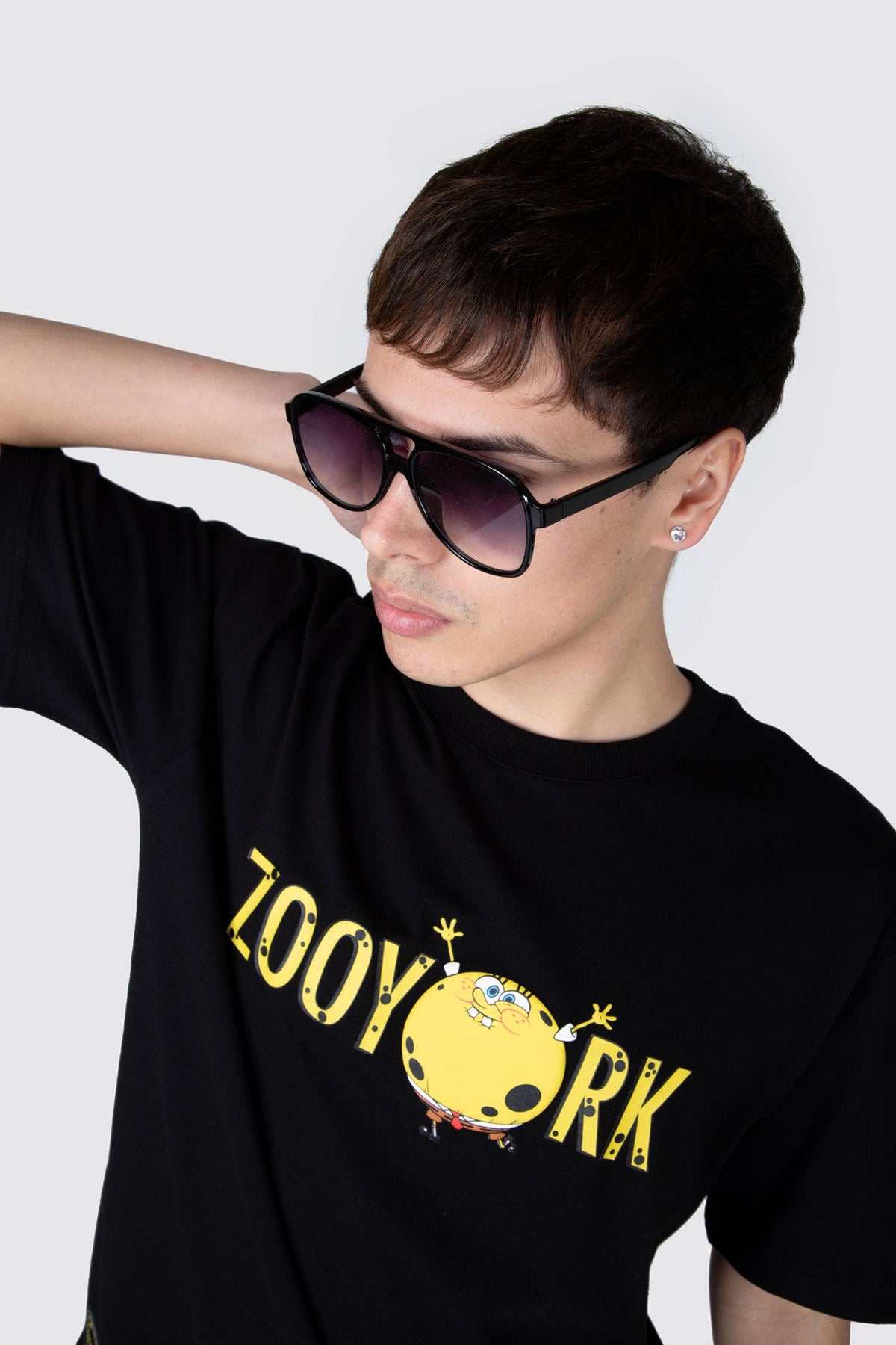 Polera M/C Bob Esponja Blowfish Negro Zoo York