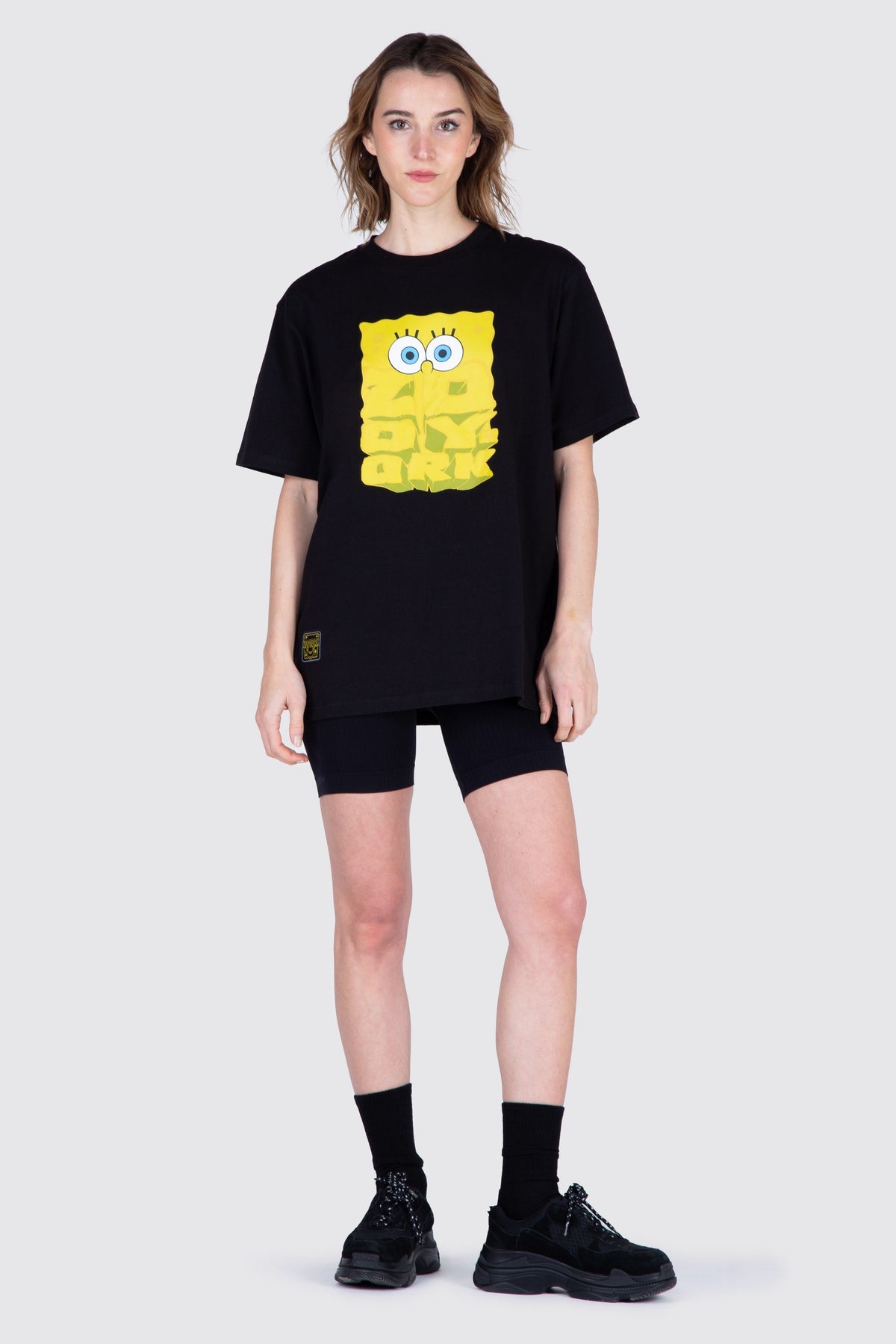 Polera M/C Bob Esponja Illuminati Negro Zoo York