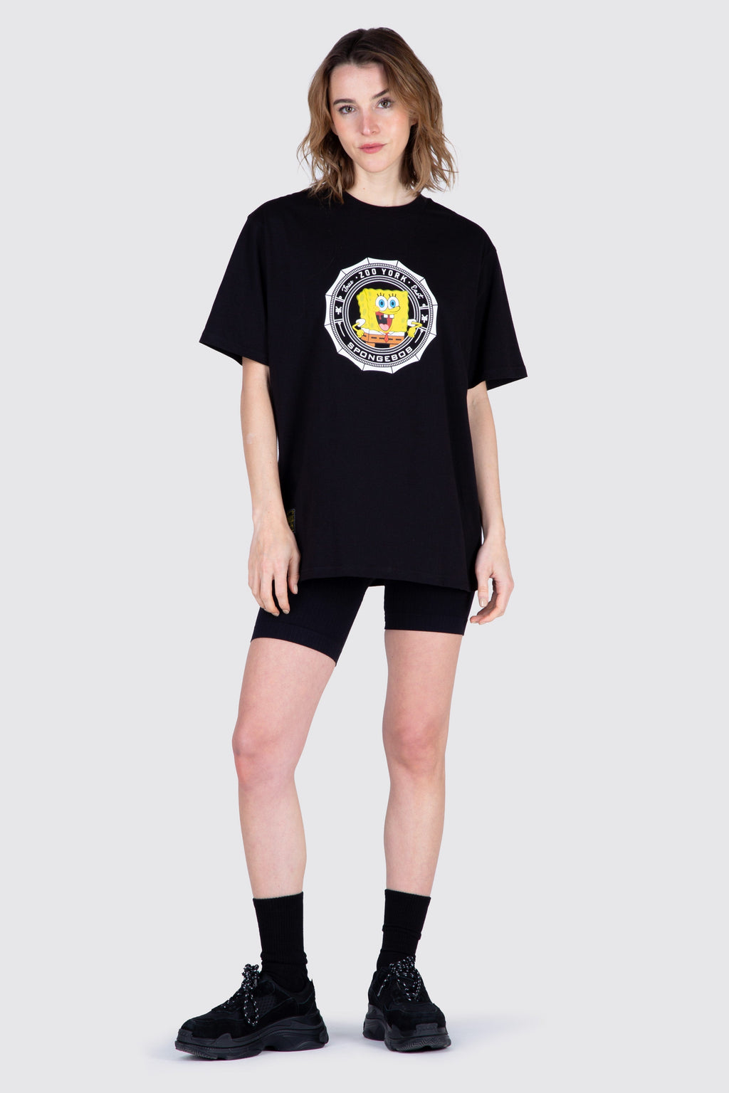 Polera M/C Bob Esponja East River Negro Zoo York