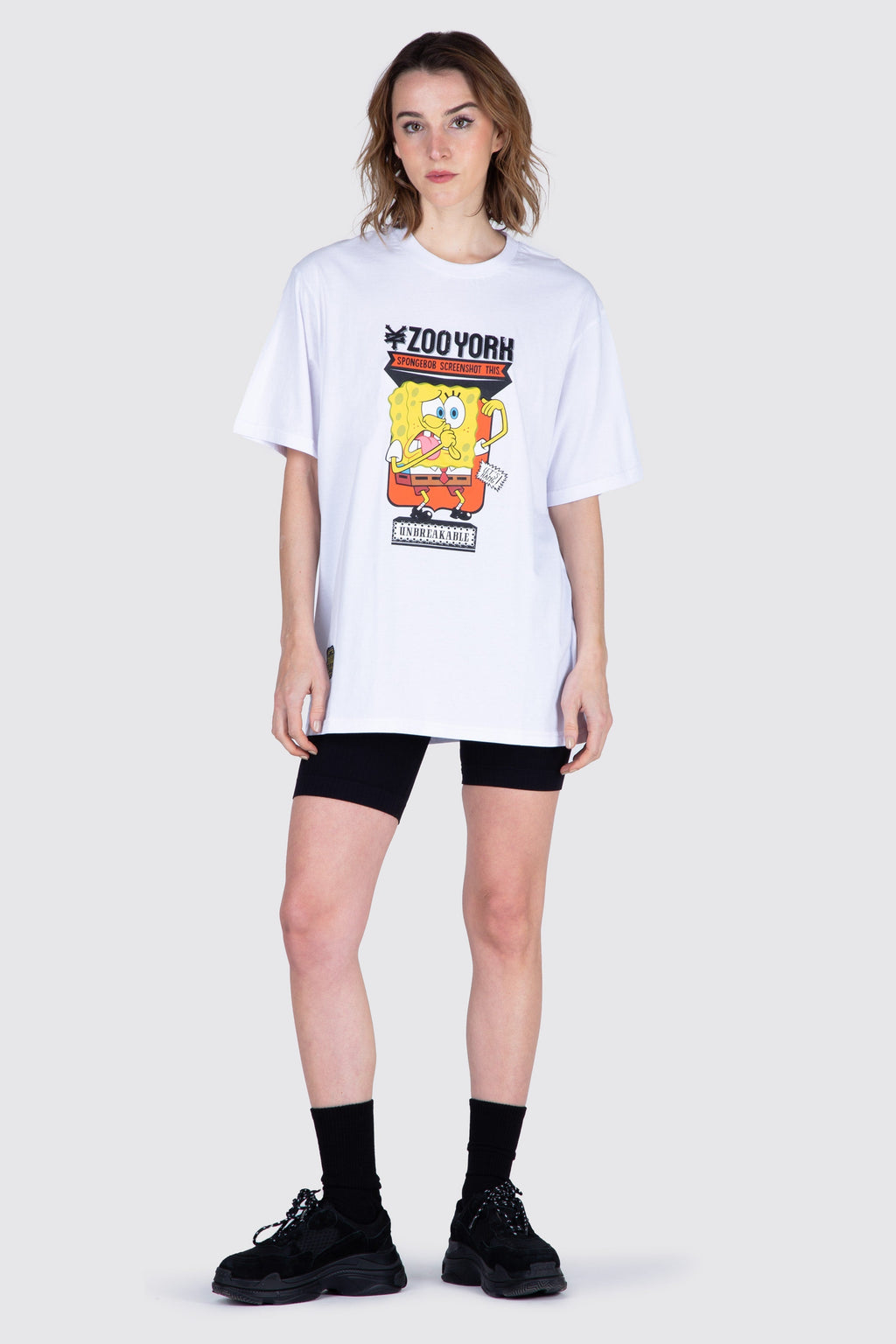 Polera M/C Bob Esponja Squeeze Blanco Zoo York