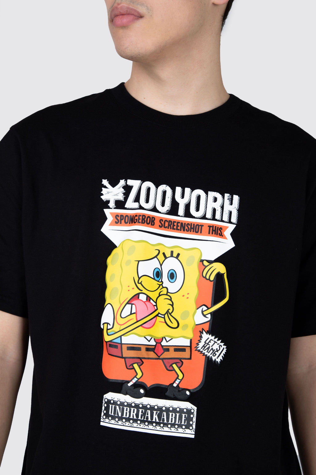 Polera M/C Bob Esponja Squeeze Negro Zoo York