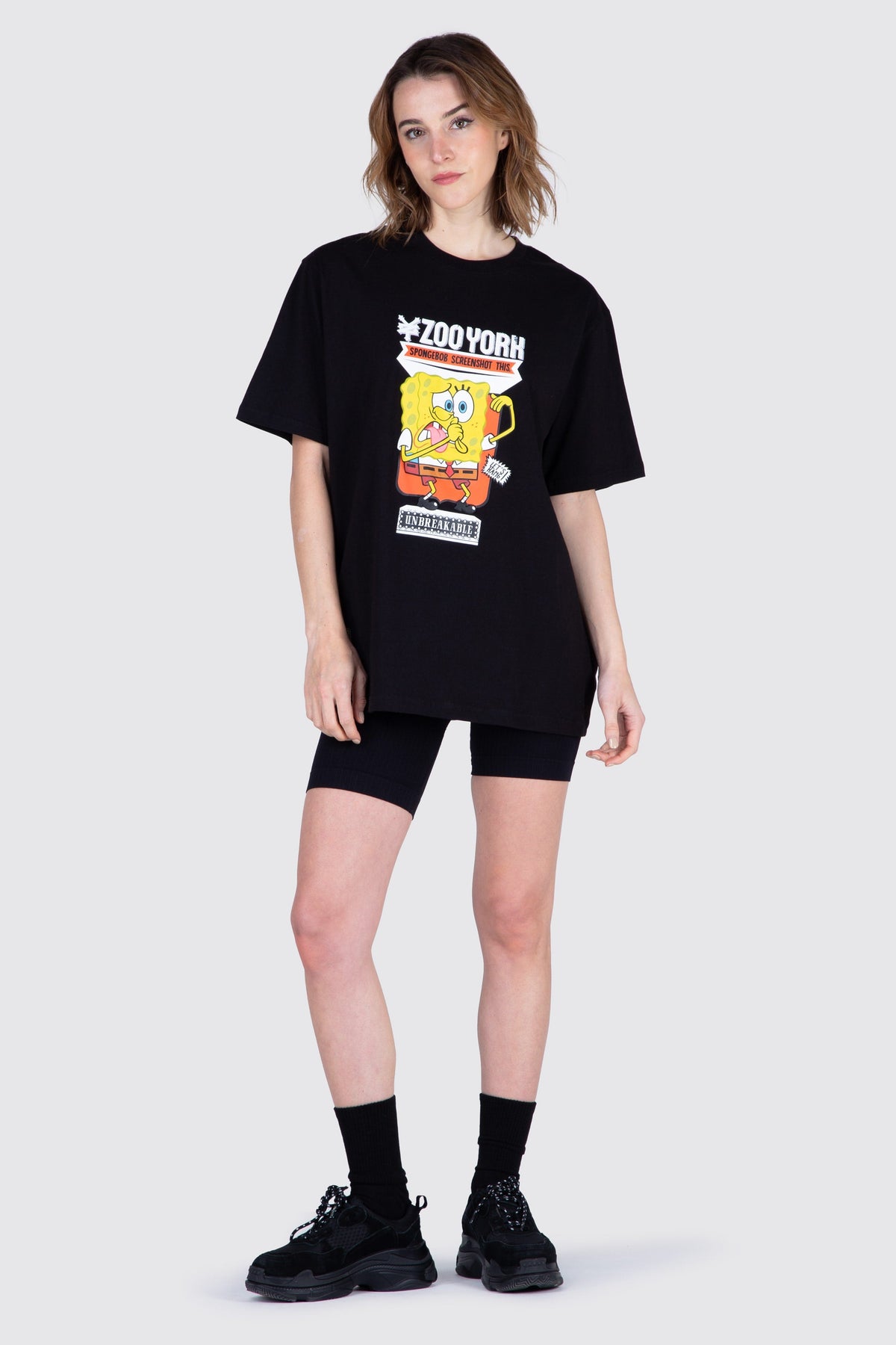 Polera M/C Bob Esponja Squeeze Negro Zoo York