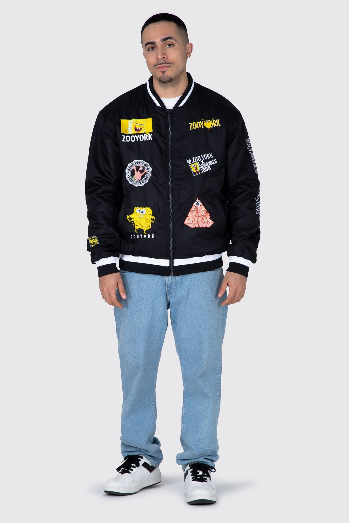 Chaqueta Bomber Bob Esponja Decal Negro Zoo York 