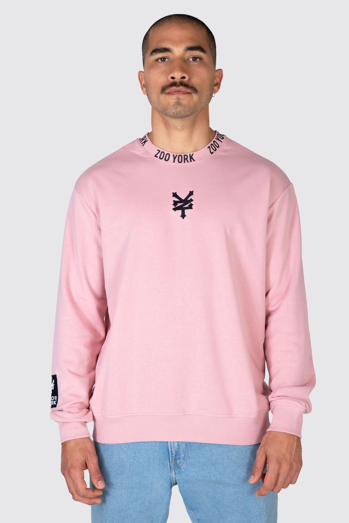 Poleron Crew Neck Collar 3.0 Rosado Zoo York 