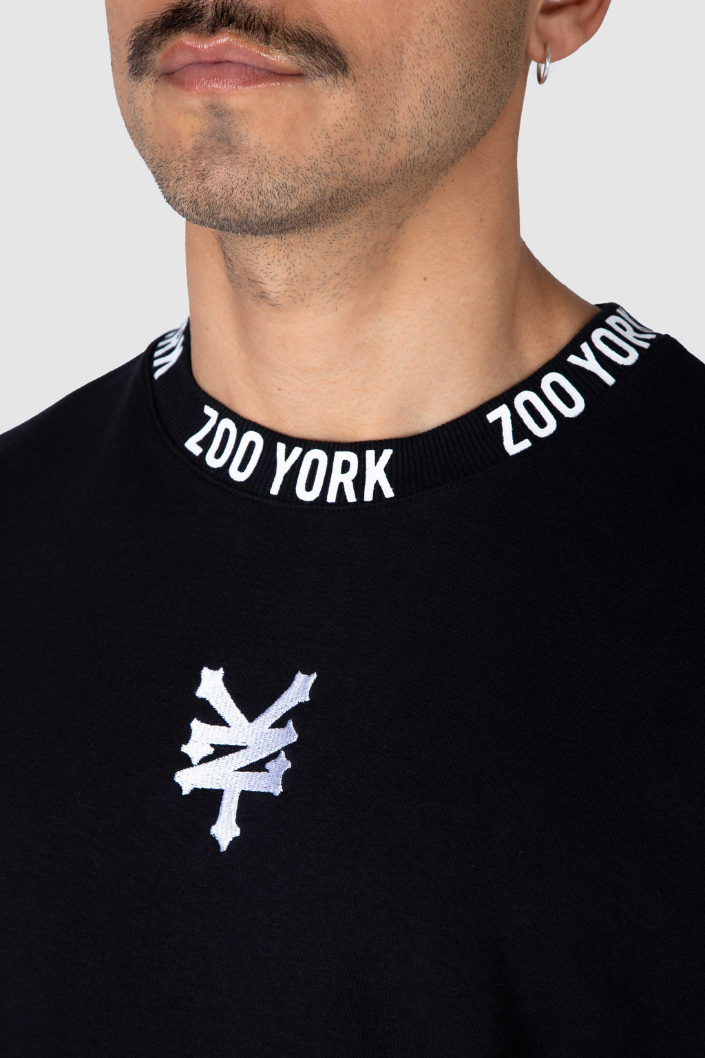 Poleron Crew Neck Collar 3.0 Negro Zoo York 