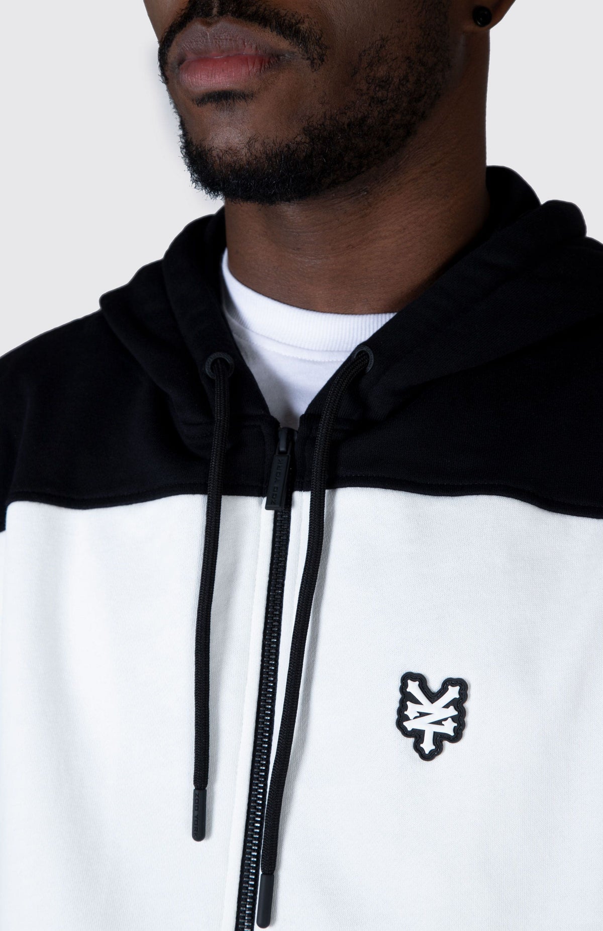 Poleron Zip Space Cracker Blanco Zoo York