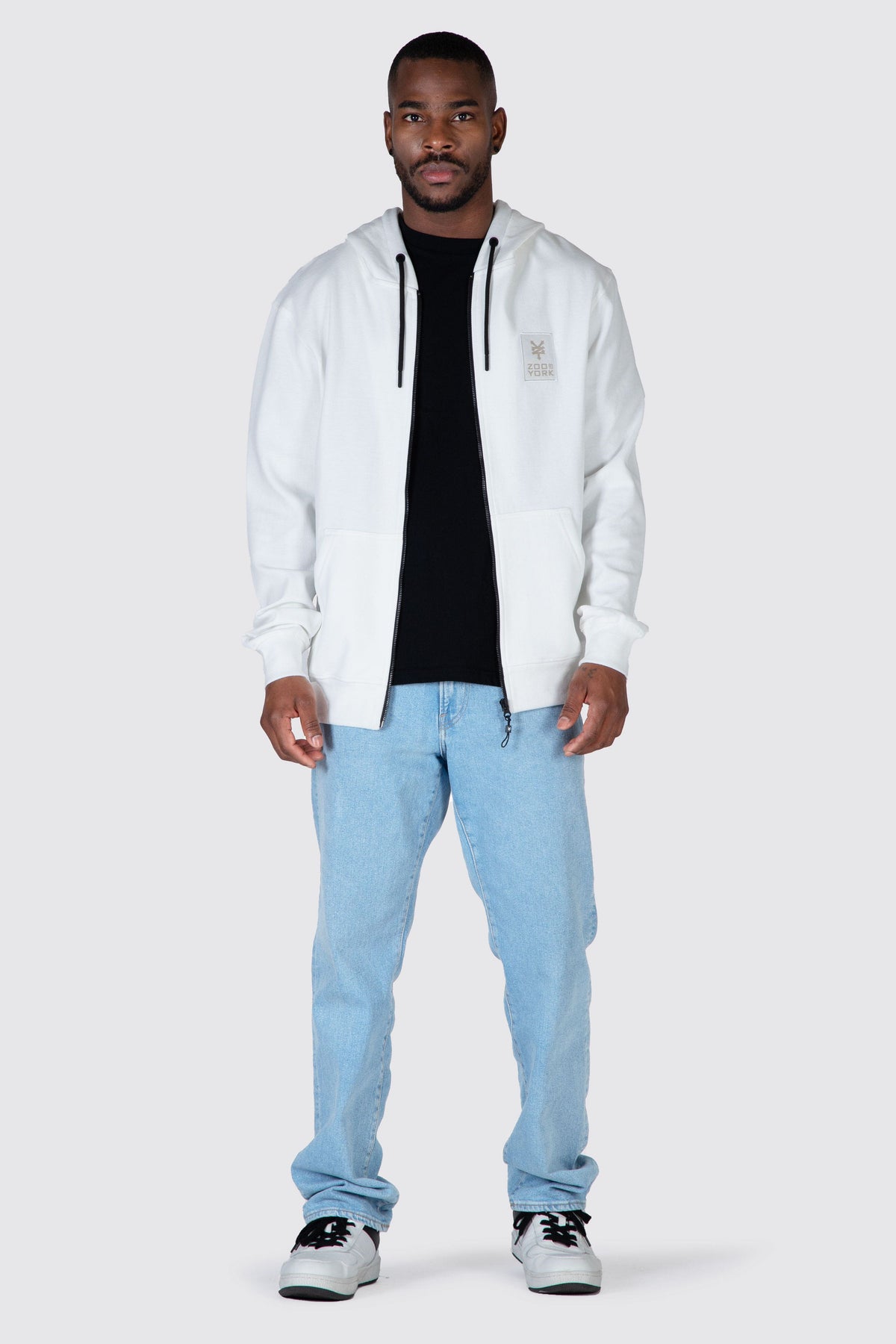 Poleron Zip Lofty Blanco Zoo York