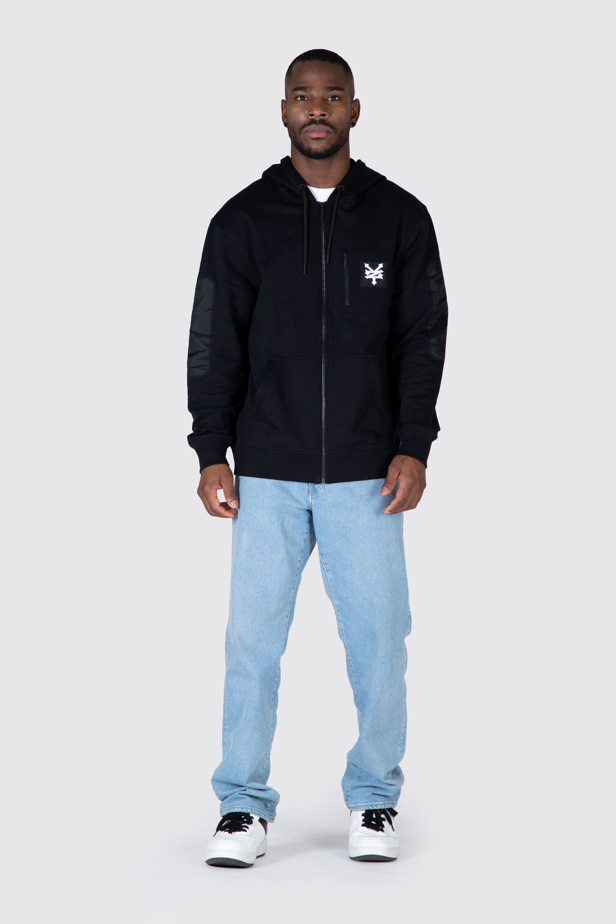 Poleron Zip Distinct Negro Zoo York