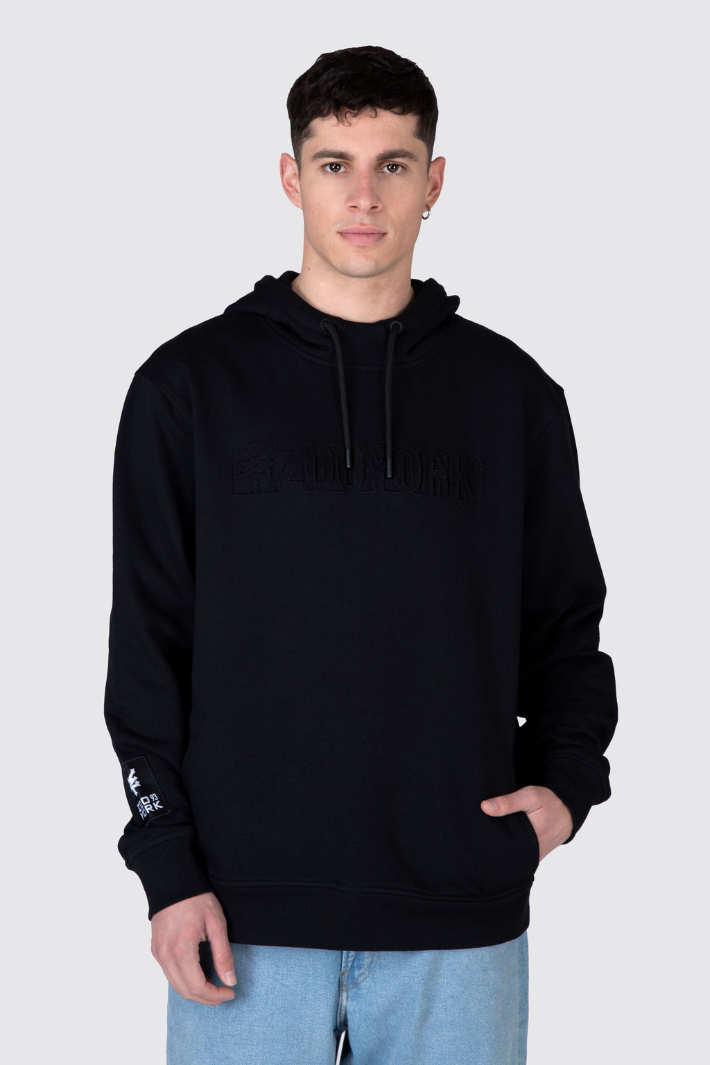 Poleron Hood Media Negro Zoo York