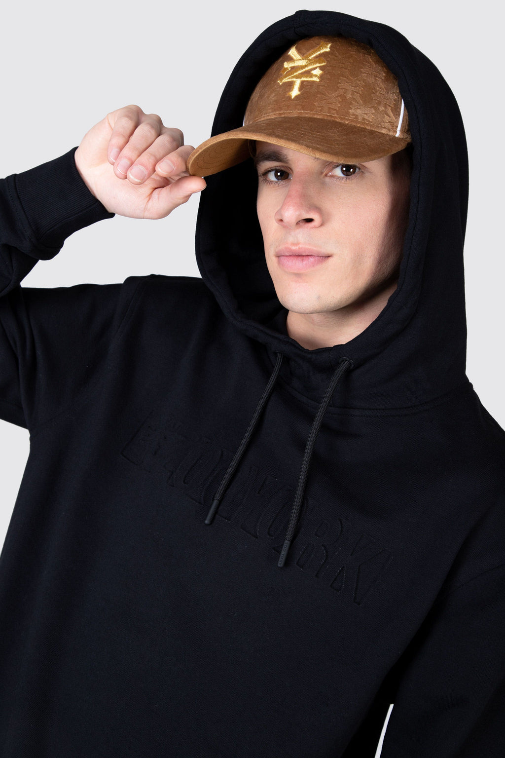 Poleron Hood Media Negro Zoo York