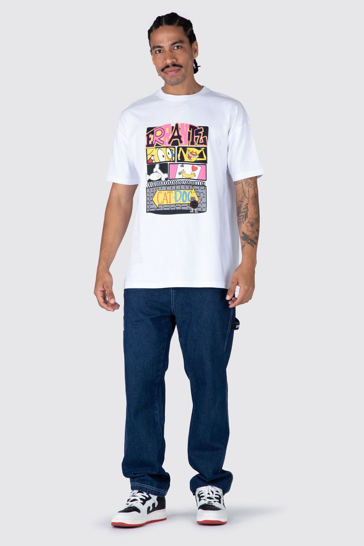 Polera M/C Catdog Comic Blanco ERRANTE