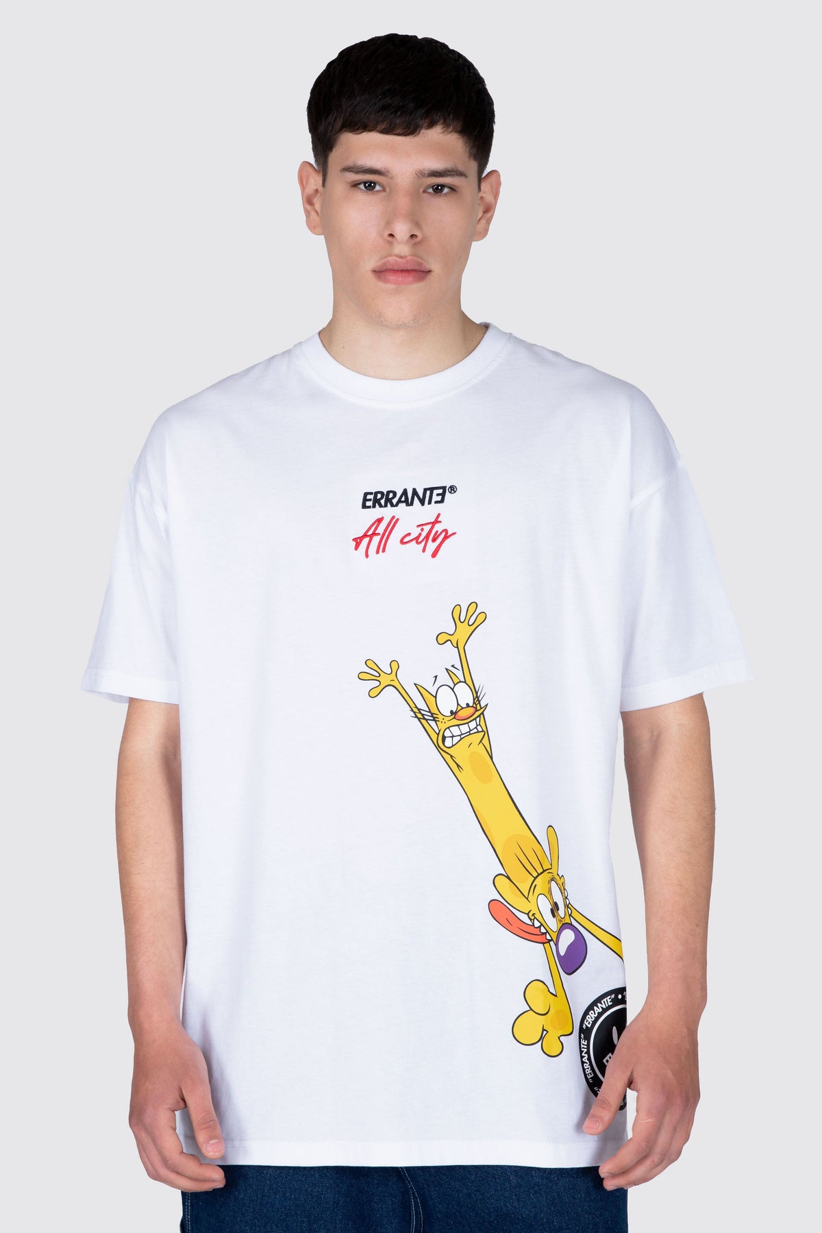 Polera M/C Catdog Siamese Blanco ERRANTE