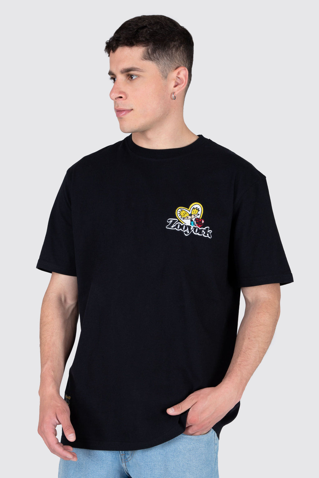 Polera M/C Arnold Fall In Love Negro Zoo York