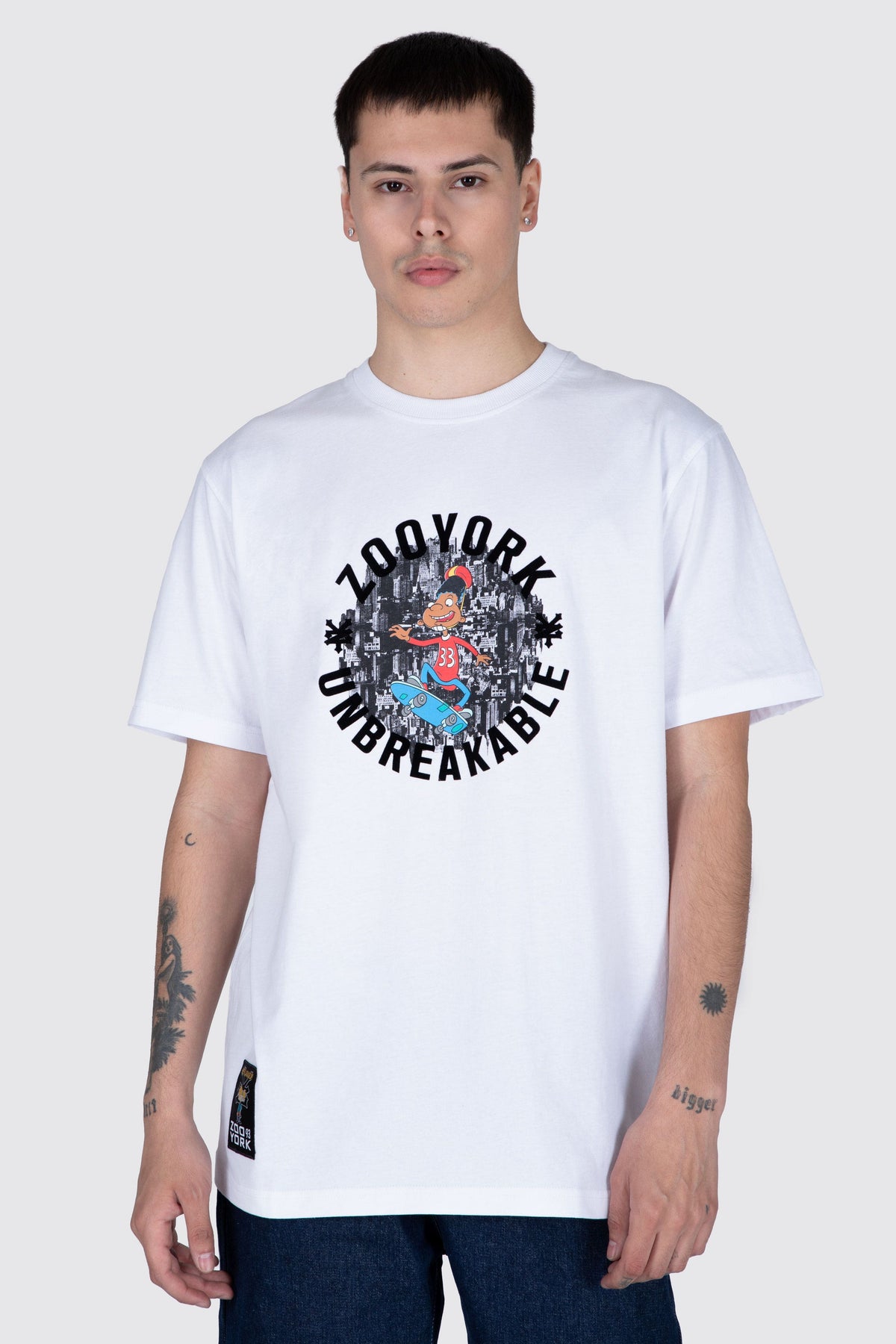 Polera M/C Arnold World Street Blanco Zoo York