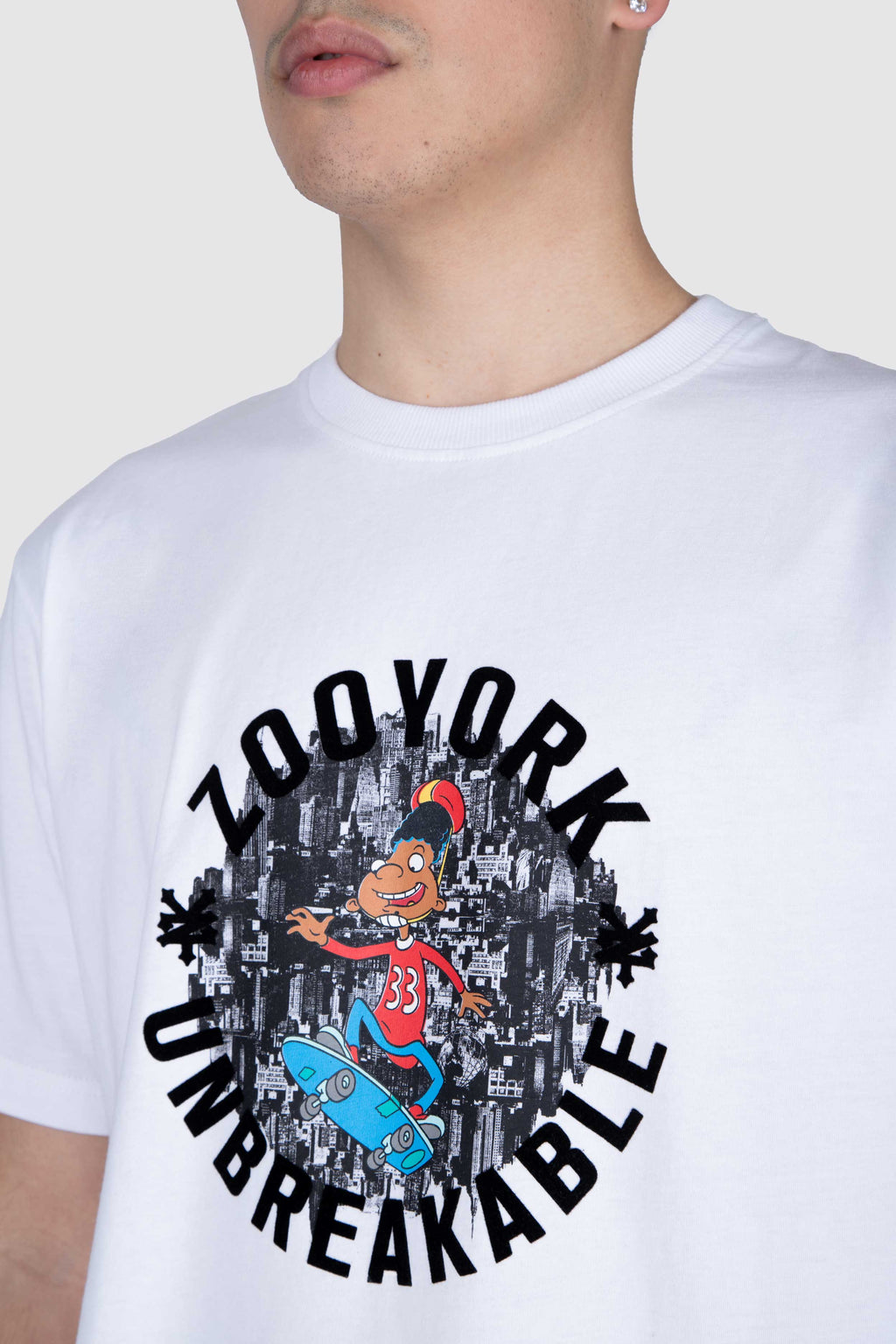 Polera M/C Arnold World Street Blanco Zoo York