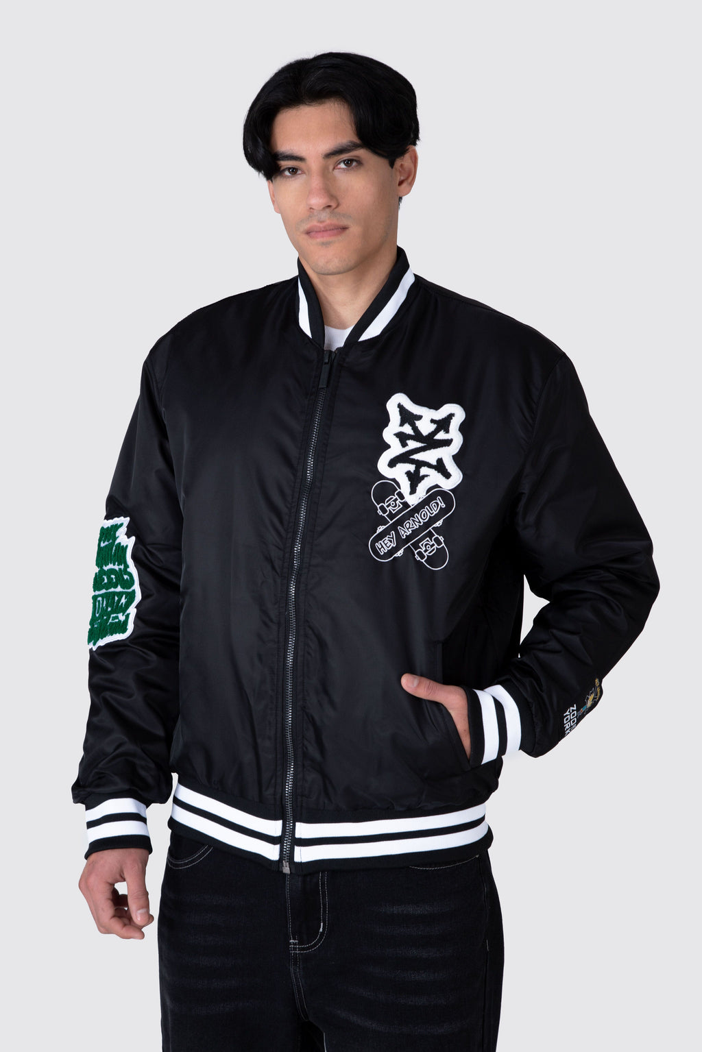 Chaqueta Bomber Arnold Besties Negro Zoo York