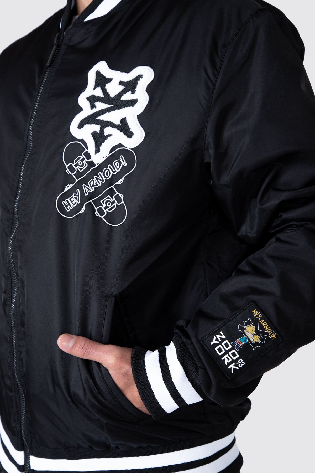 Chaqueta Bomber Arnold Besties Negro Zoo York