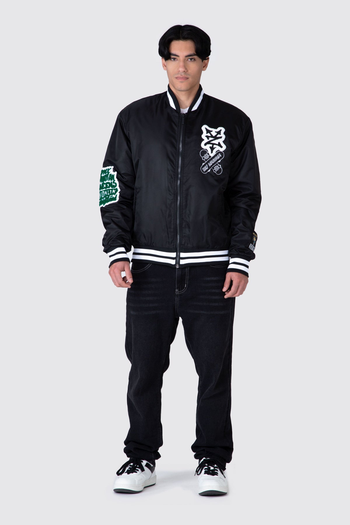Chaqueta Bomber Arnold Besties Negro Zoo York
