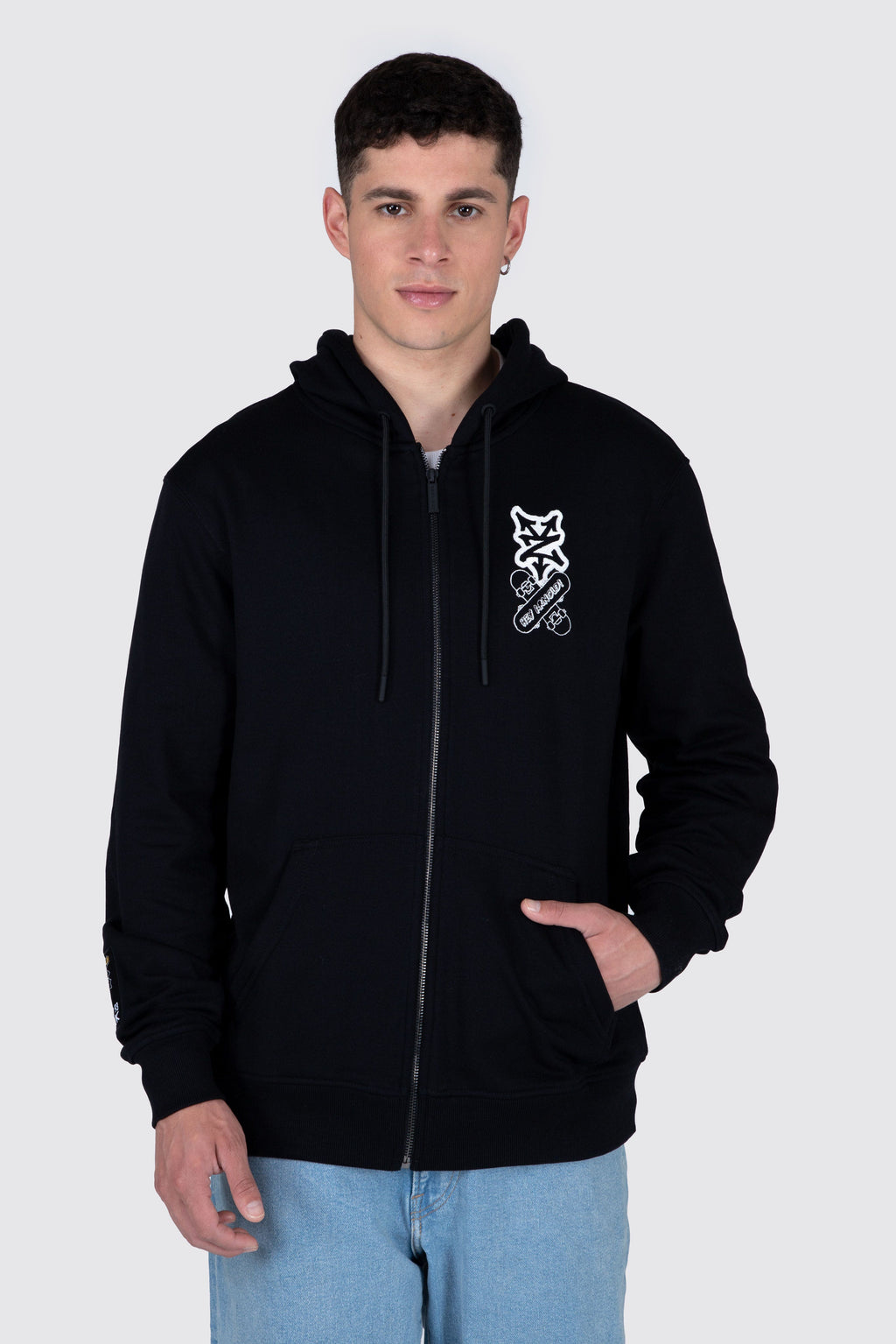Poleron Zip Arnold Sk8R Negro Zoo York