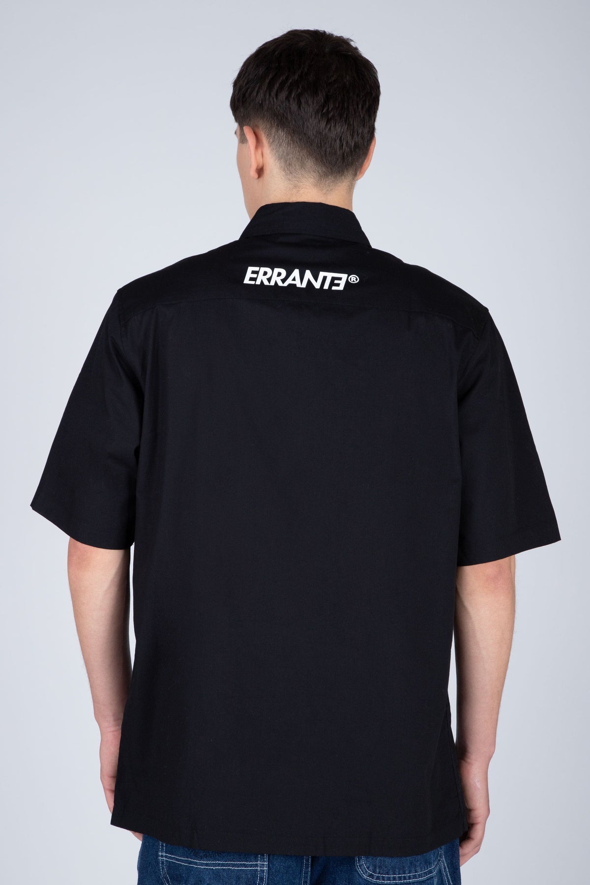 Camisa Half Zip M/C 8Cinco Negro ERRANTE