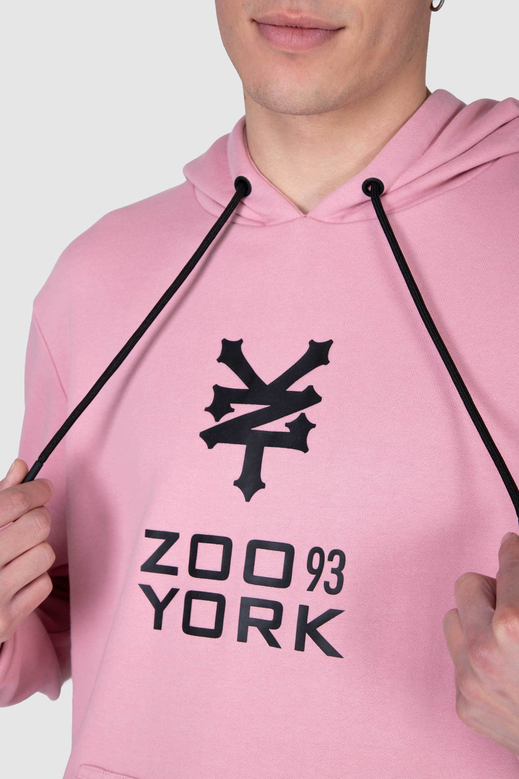 Poleron Hood Initial Rosado Zoo York