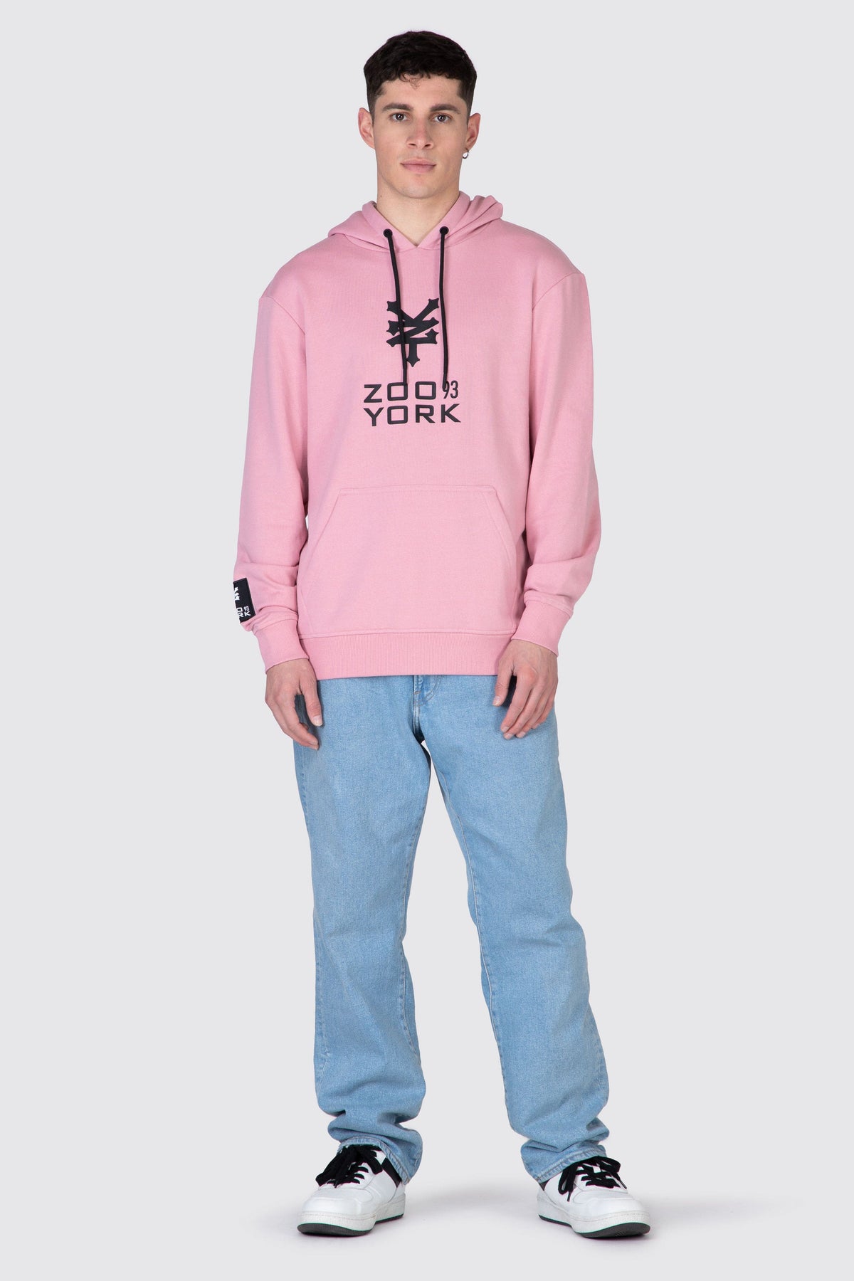 Poleron Hood Initial Rosado Zoo York