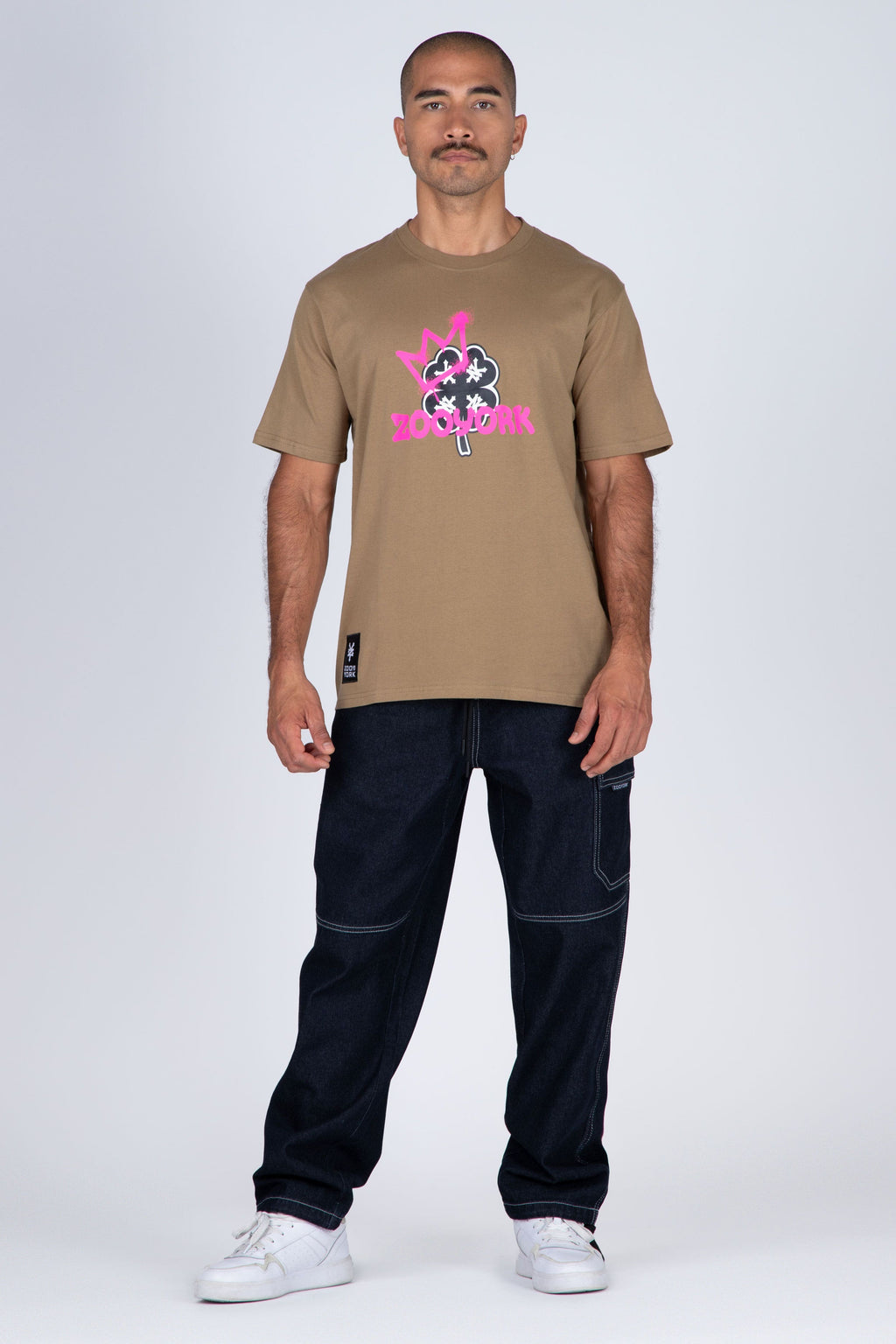 Polera M/C Lucky Kings Beige Zoo York
