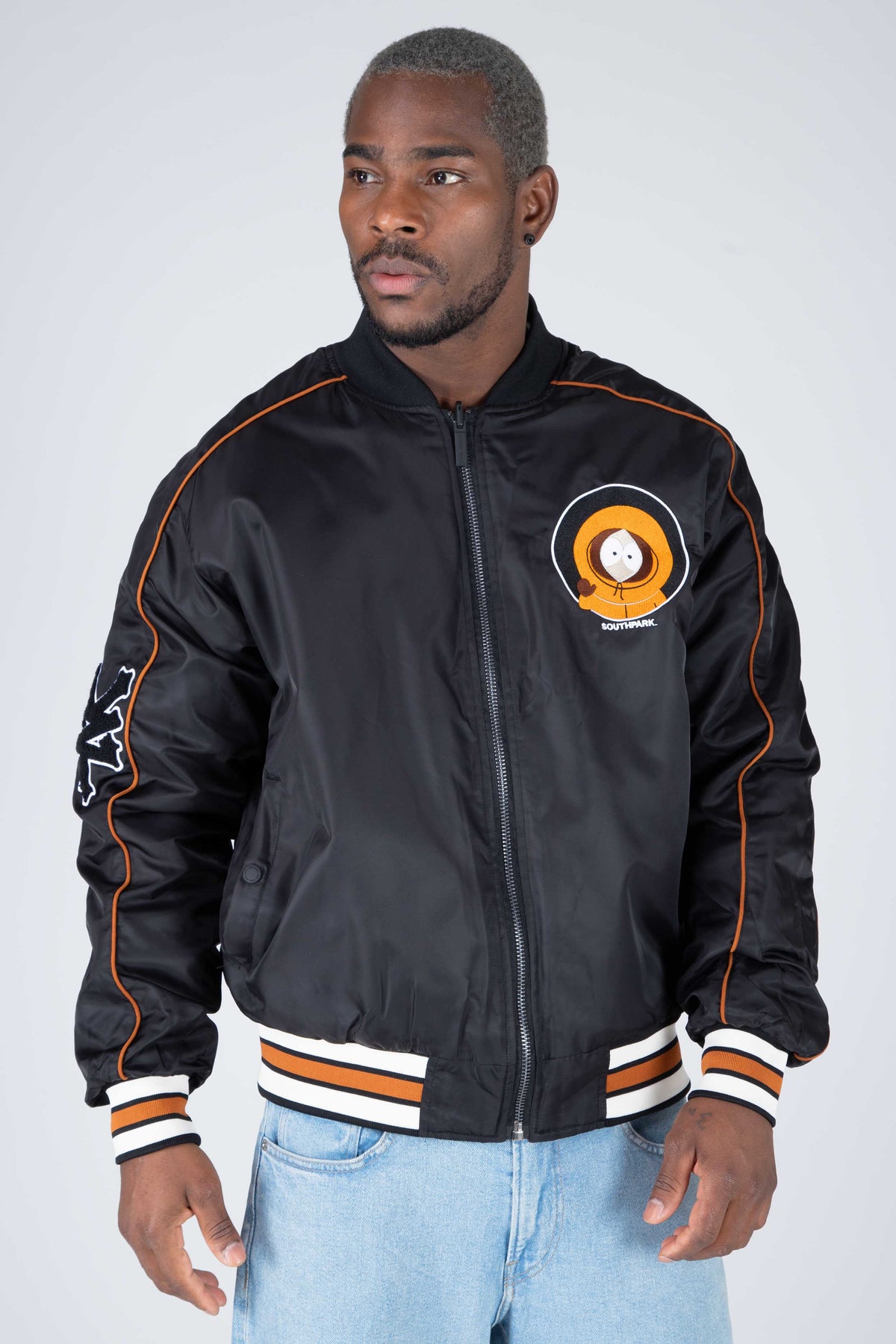 Chaqueta Reversible Bomber Kenny South Park Indestructible Negro Zoo York