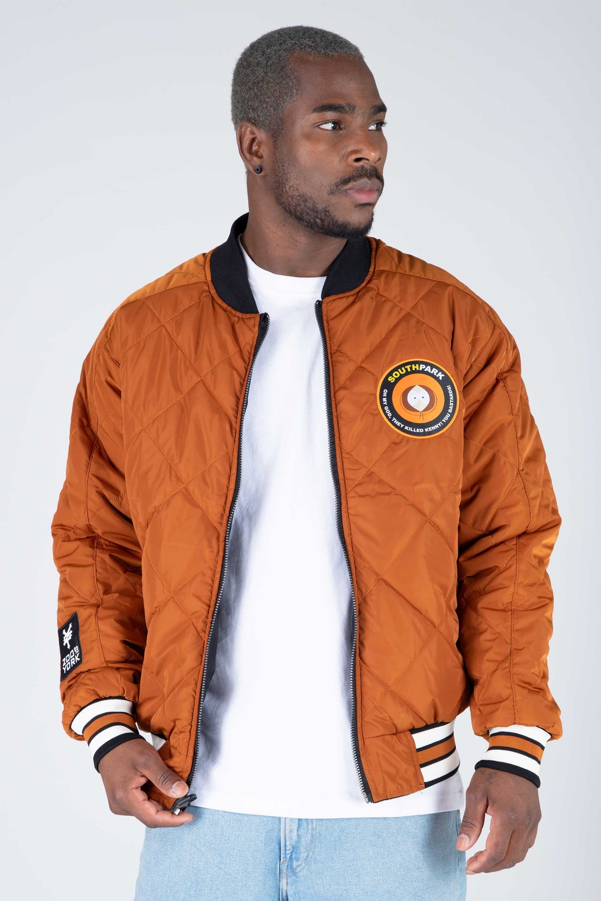 Chaqueta Reversible Bomber Kenny South Park Indestructible Negro Zoo York