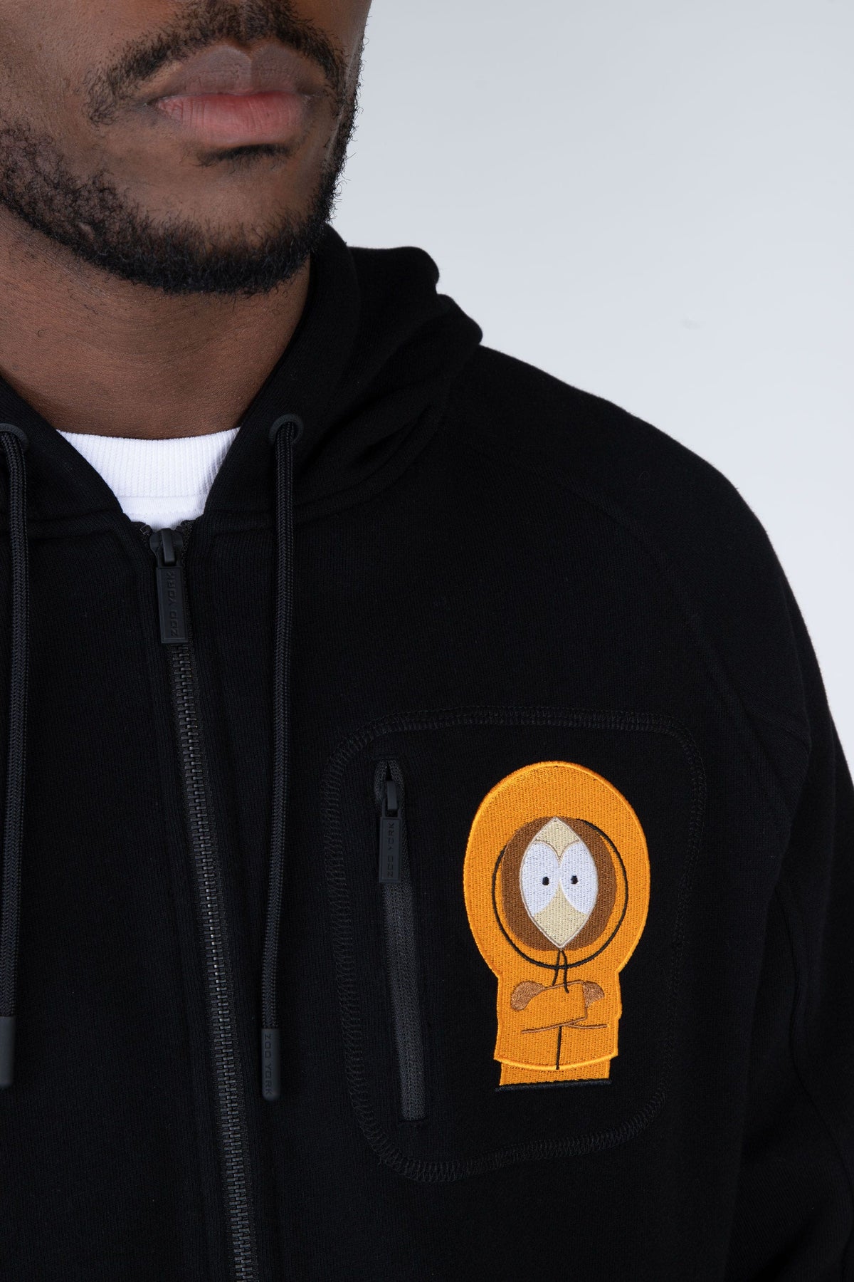 Poleron Zip Kenny Mistery Negro Zoo York