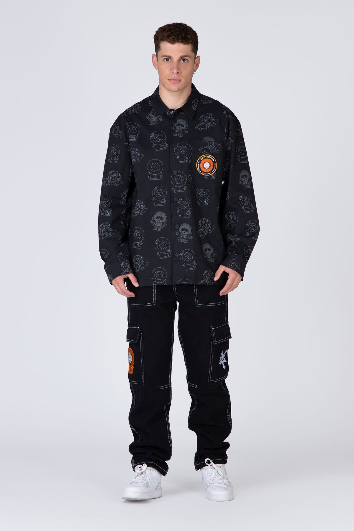 Camisa M/L Kenny South Park Overalls Negro Zoo York