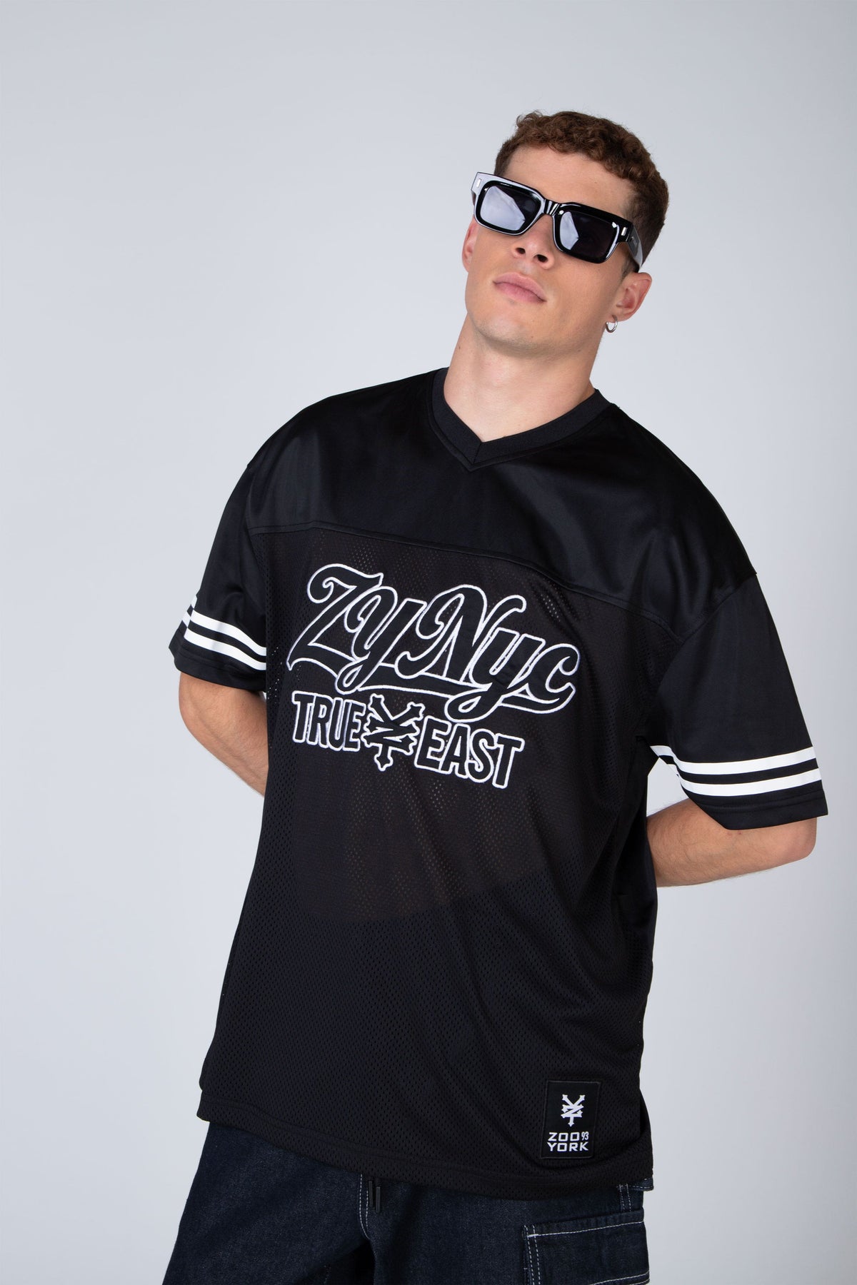 Polera M/C Mesh Tryout Negro Zoo York