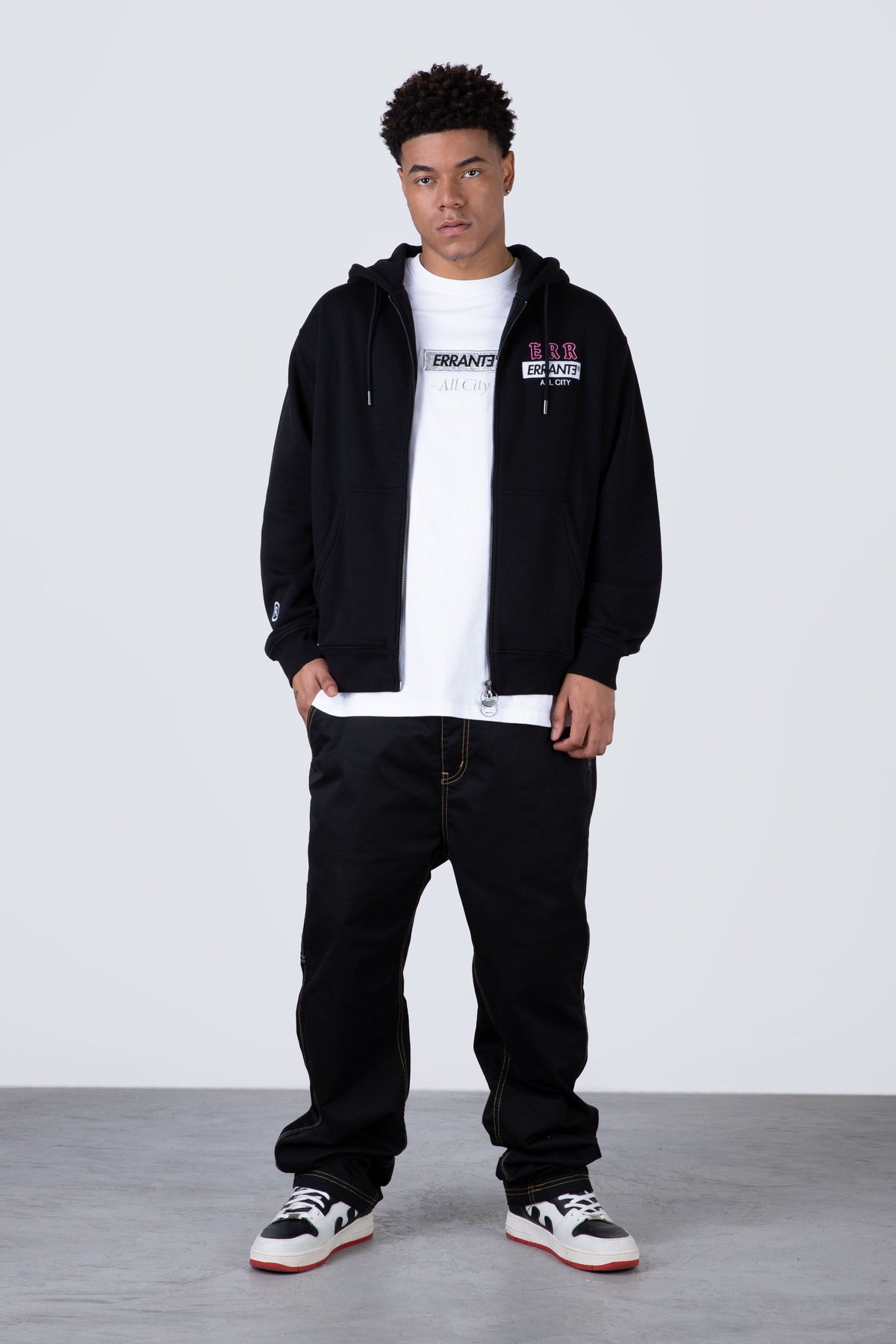 Poleron Zip Real Negro ERRANTE