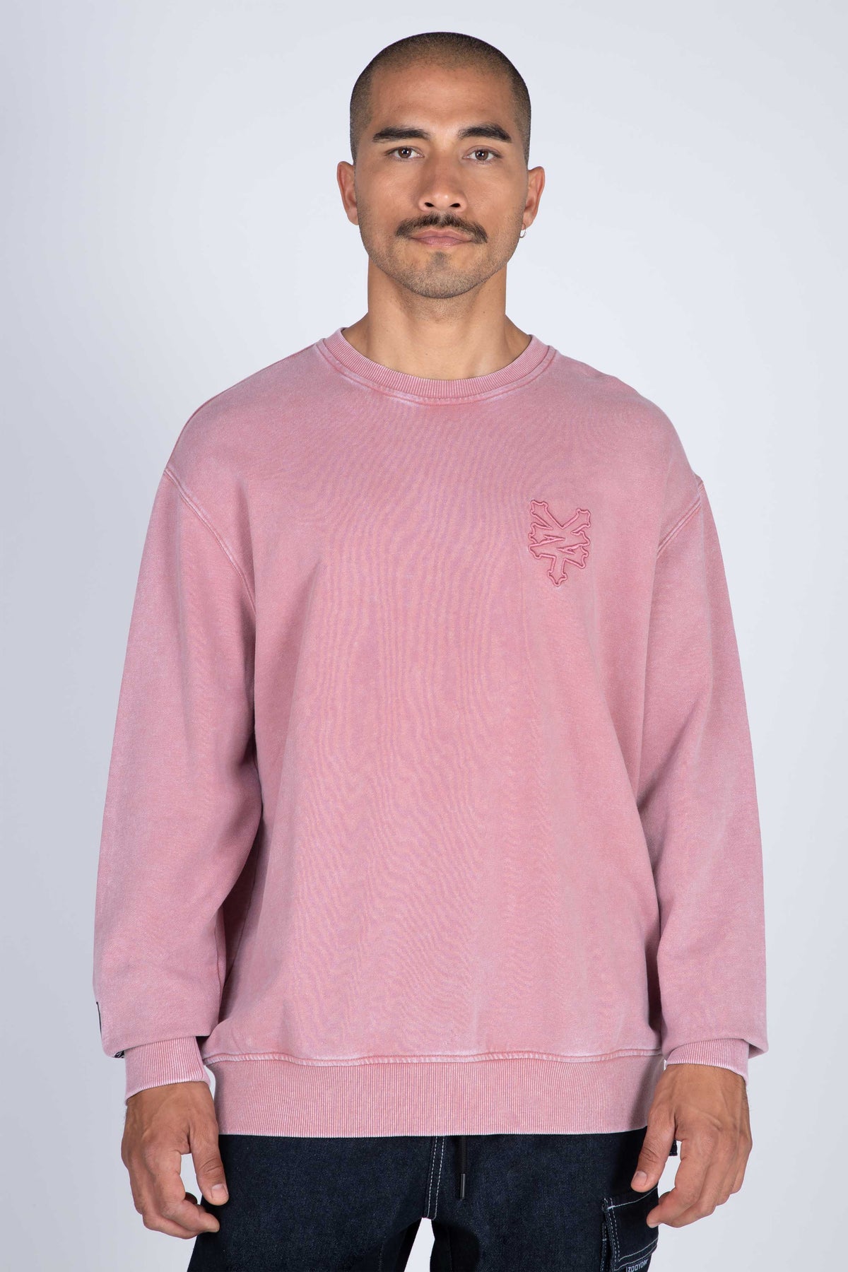 Poleron Crew Neck Original Outline Rosado Zoo York