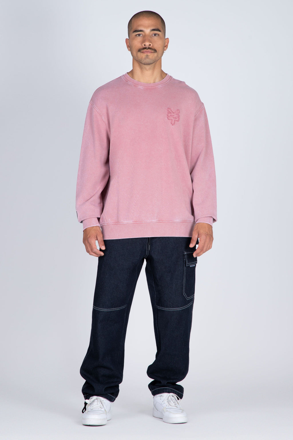 Poleron Crew Neck Original Outline Rosado Zoo York